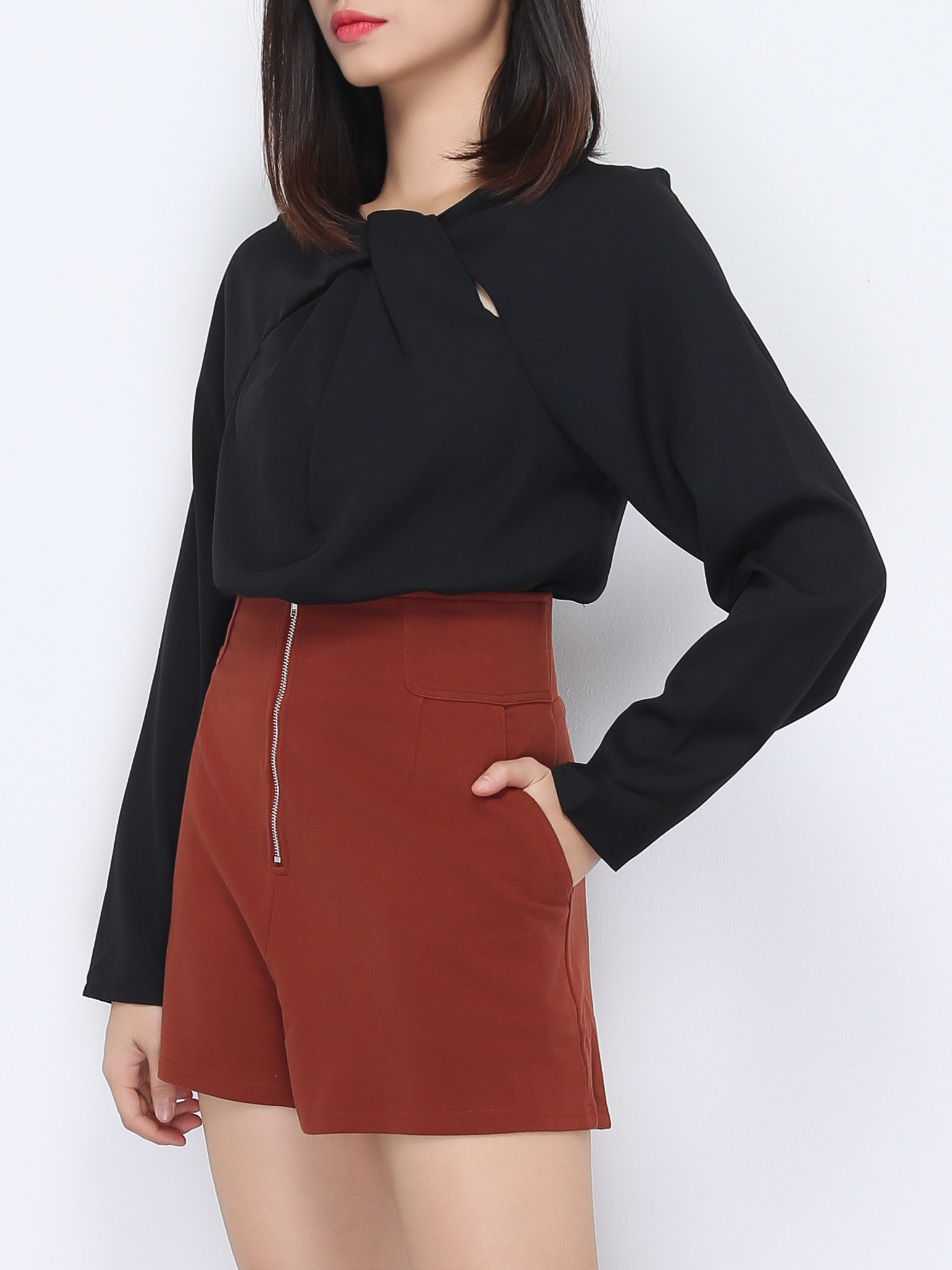 Fake Two Piece With Chest Hole Top 22233