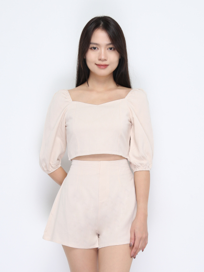 Sweetheart Neckline Plain Set 22240