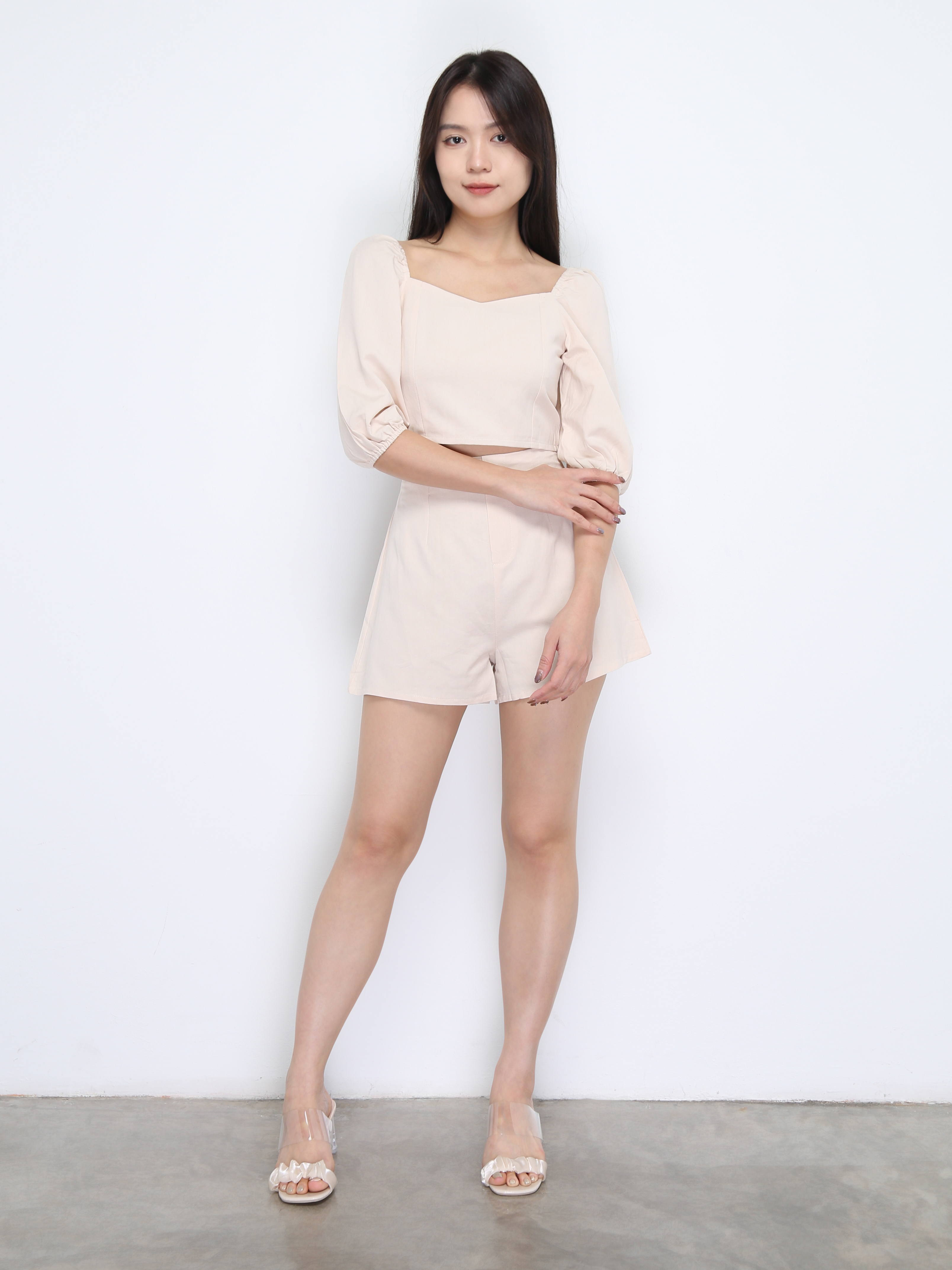 Sweetheart Neckline Plain Set 22240