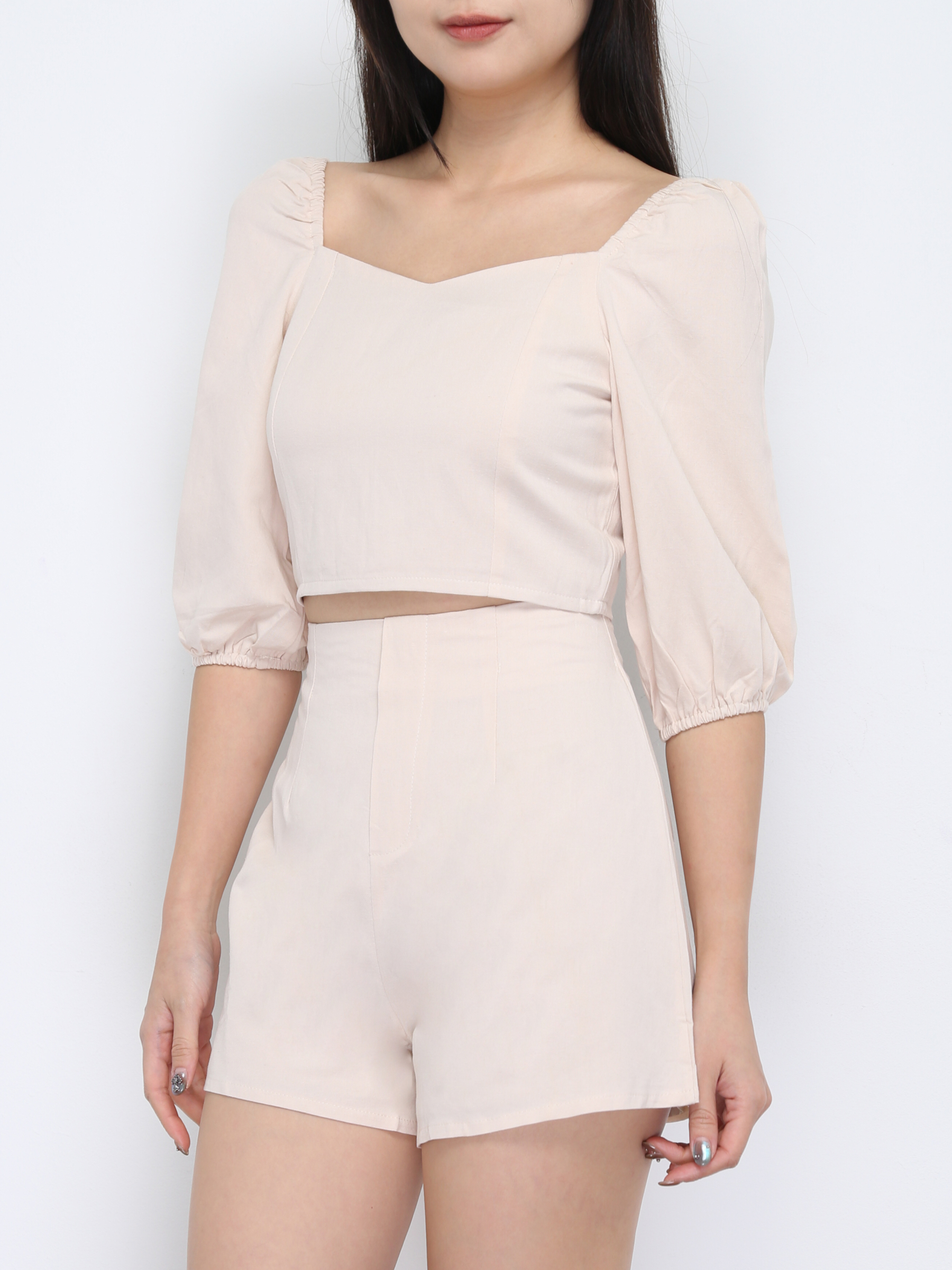 Sweetheart Neckline Plain Set 22240