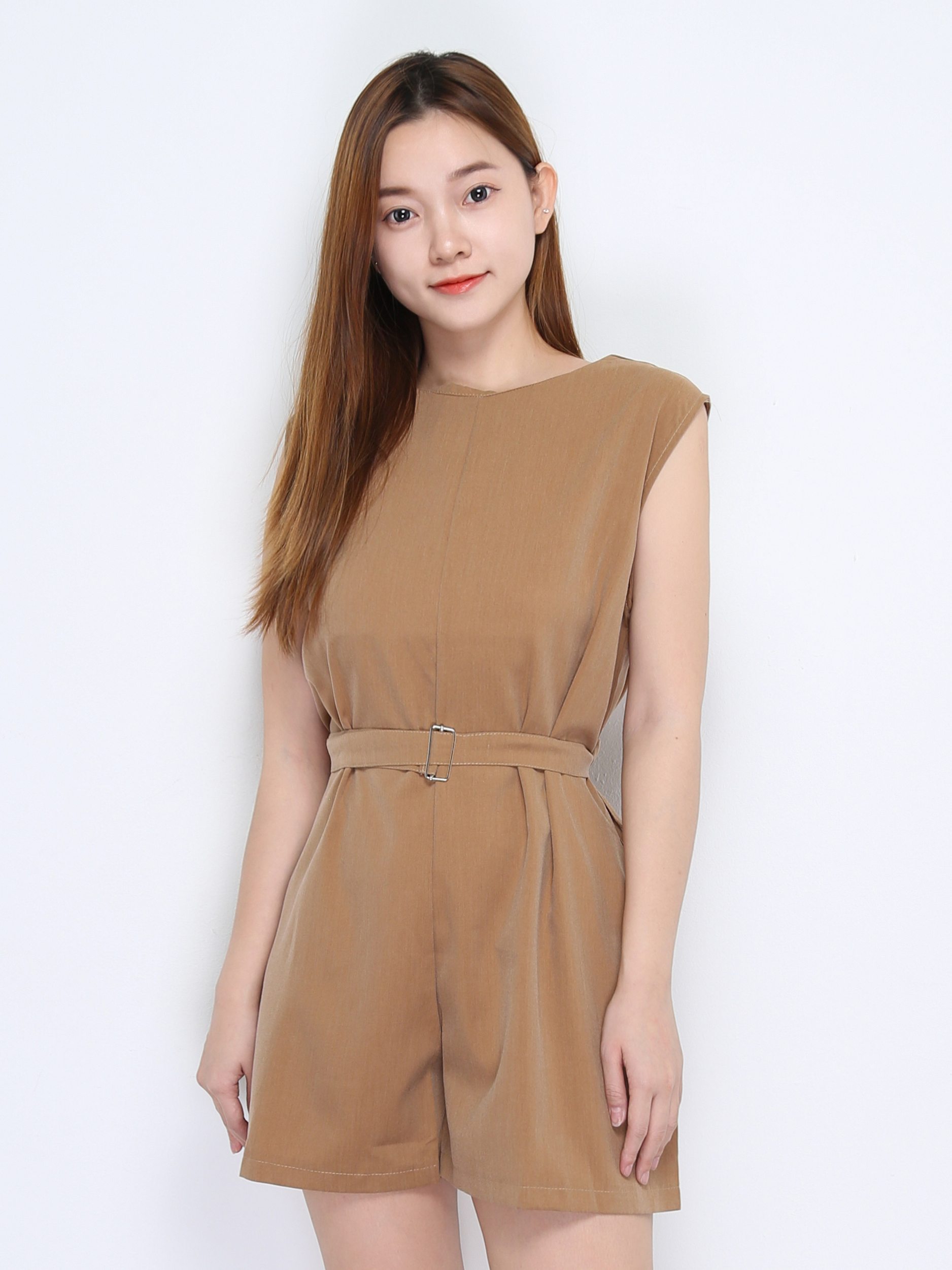 Sleeveless With Belt Jumpsuit 22511