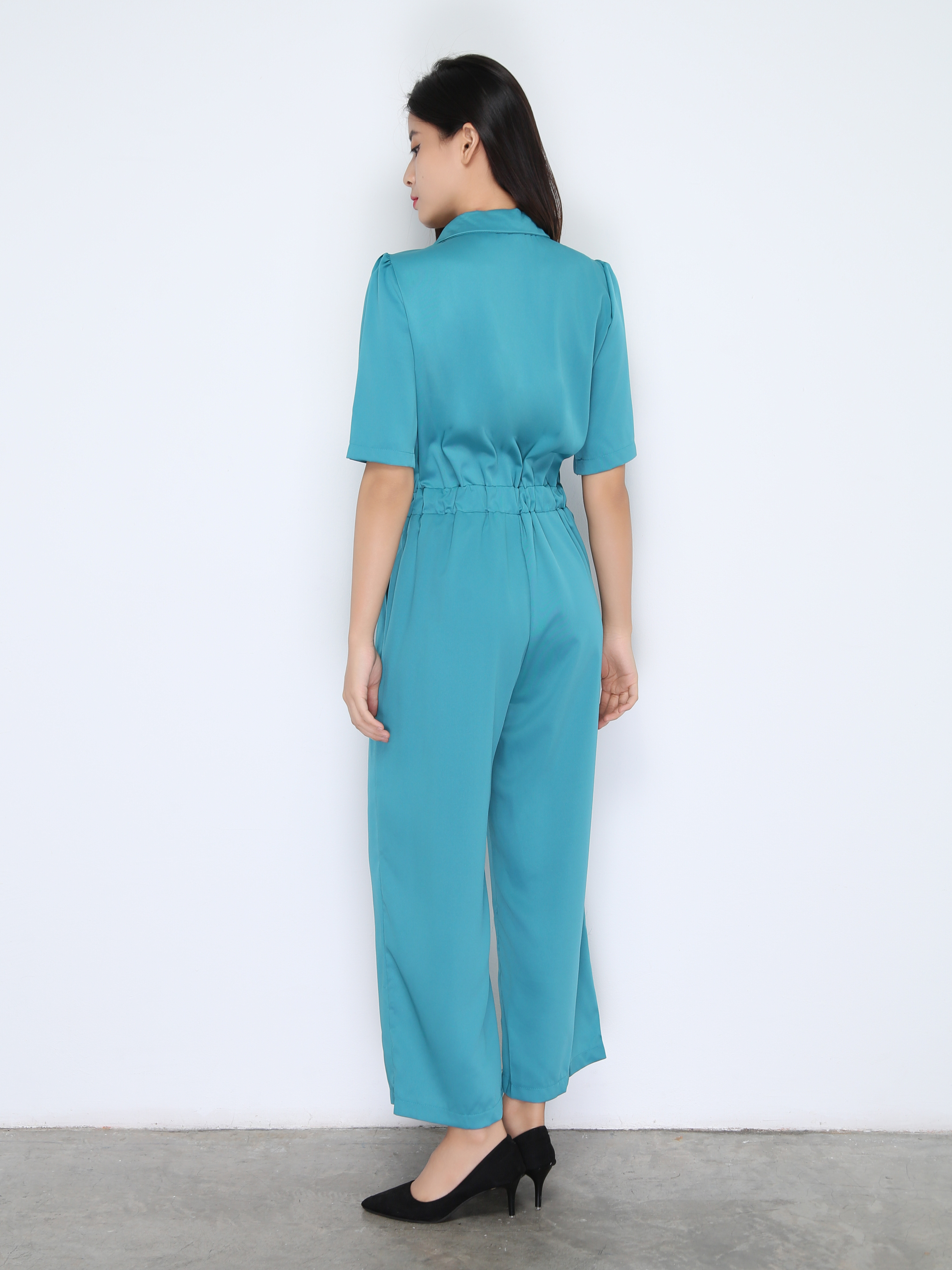 Collar Front Button Jumpsuit 22254