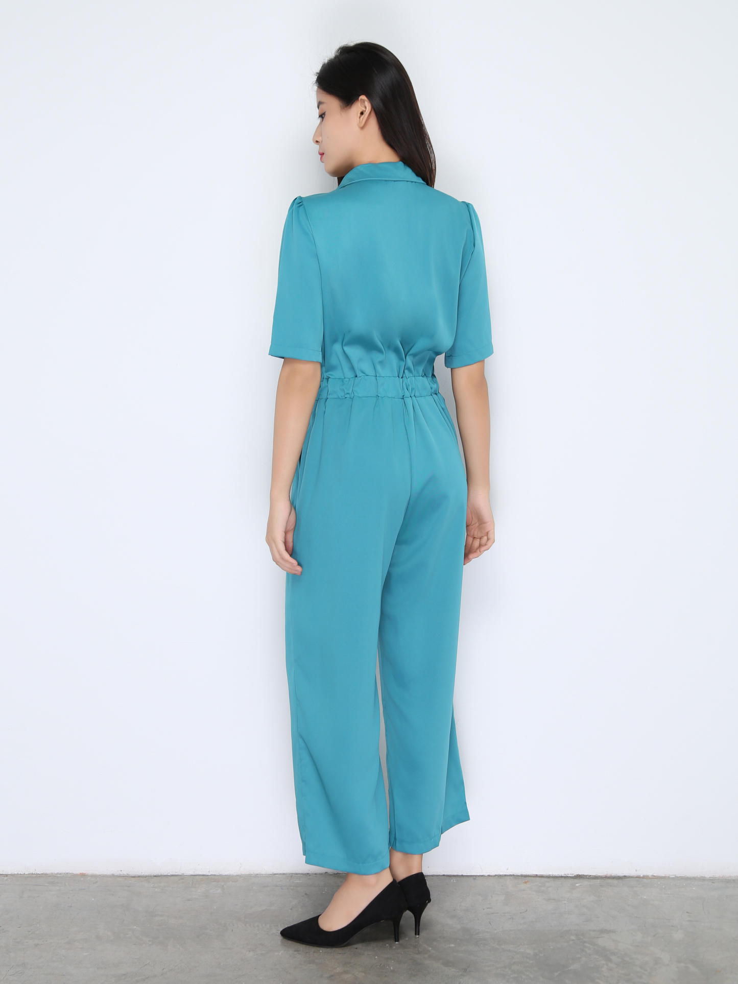 Collar Front Button Jumpsuit 22254