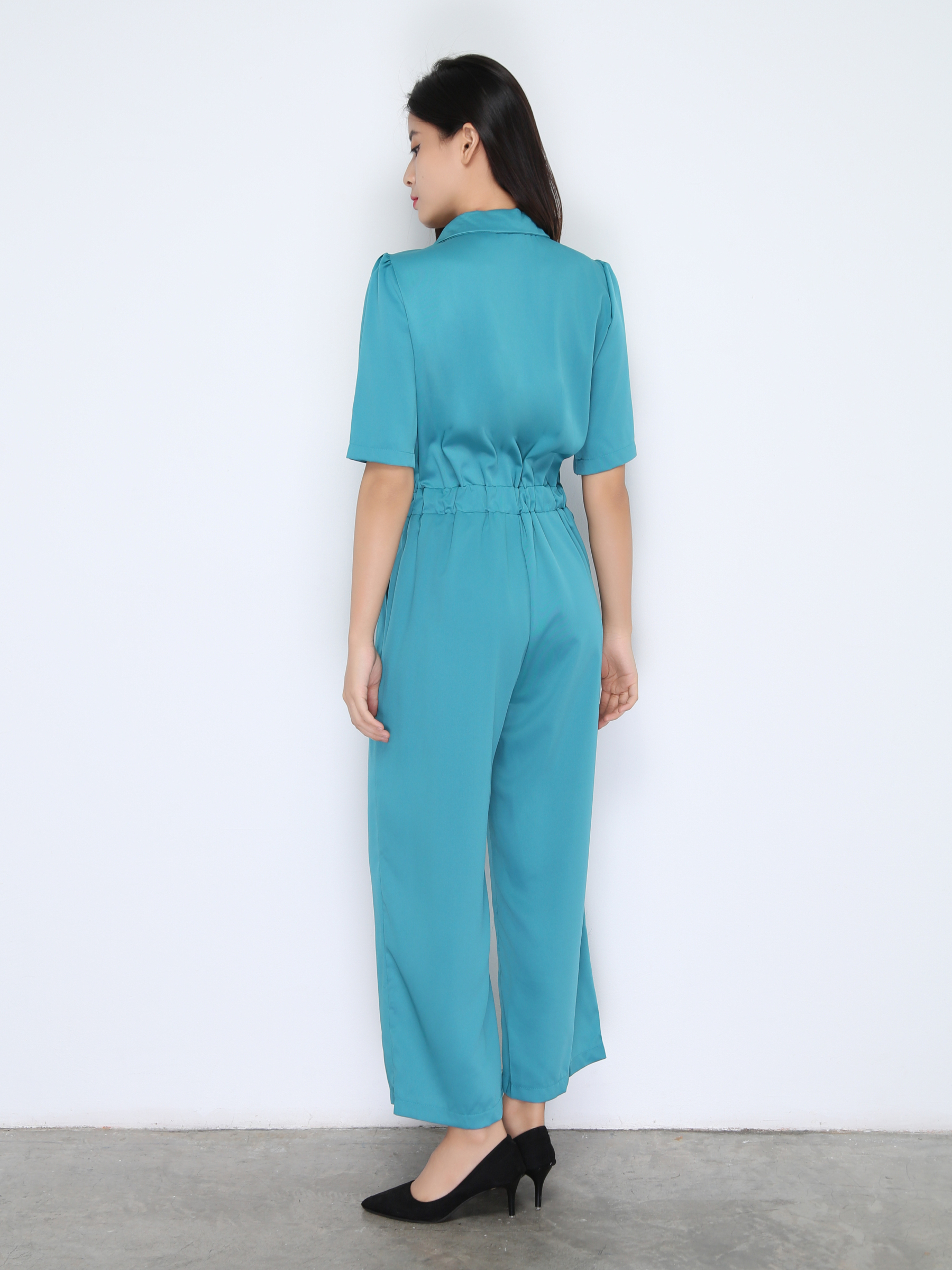 Collar Front Button Jumpsuit 22254