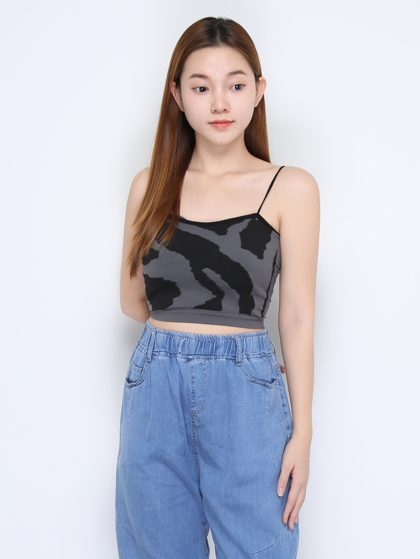 Zebra With Stap Crop Top 22291