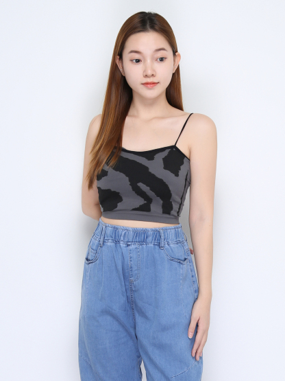 Zebra With Stap Crop Top 22291