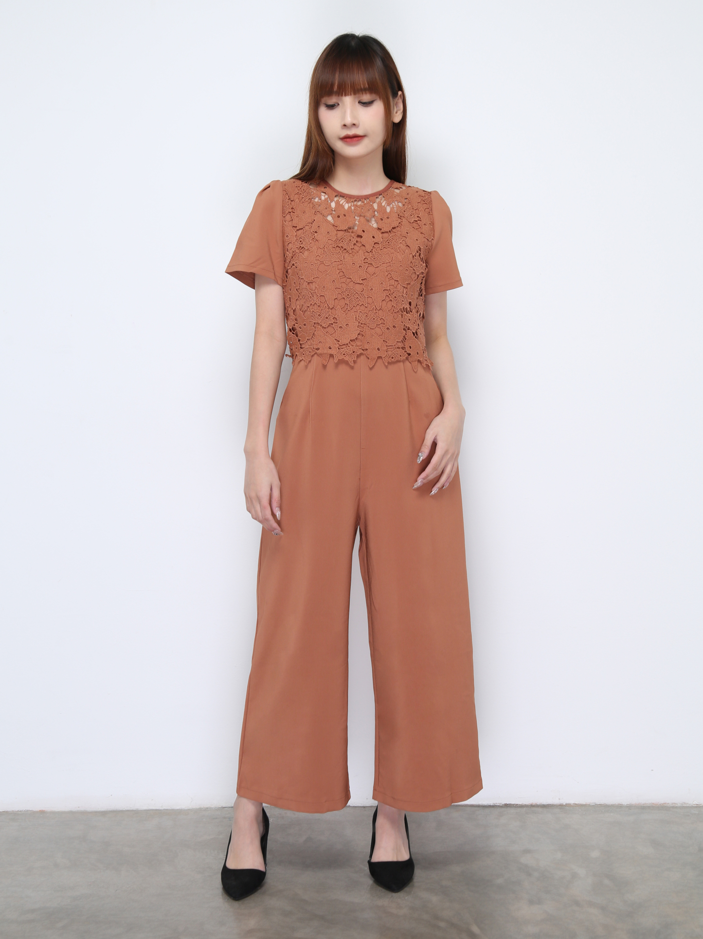 Lace With Belt Jumpsuit 22319
