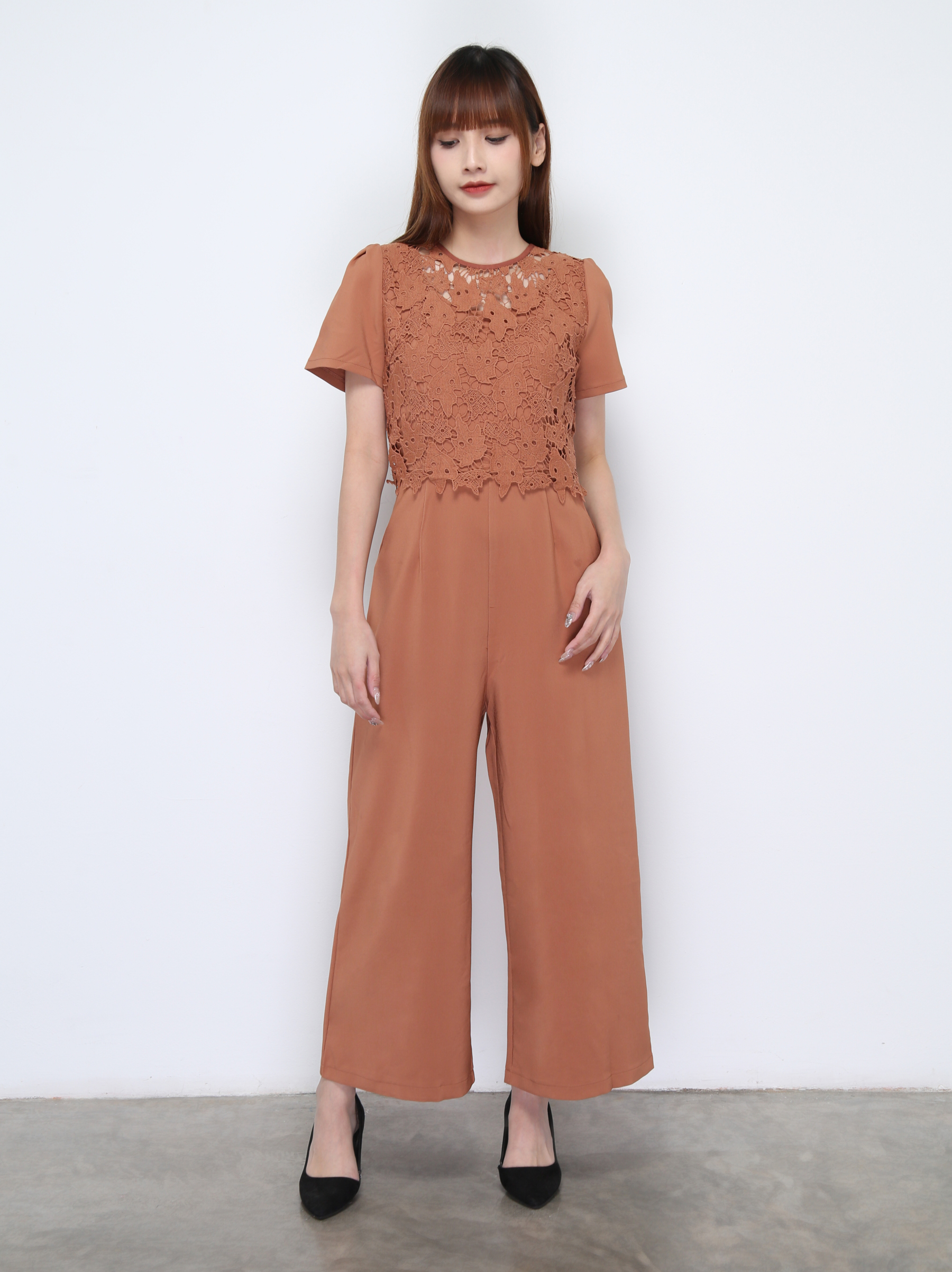 Lace With Belt Jumpsuit 22319