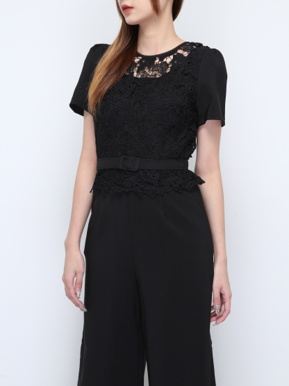 Lace With Belt Jumpsuit 22319