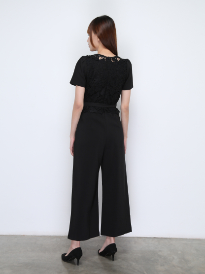 Lace With Belt Jumpsuit 22319