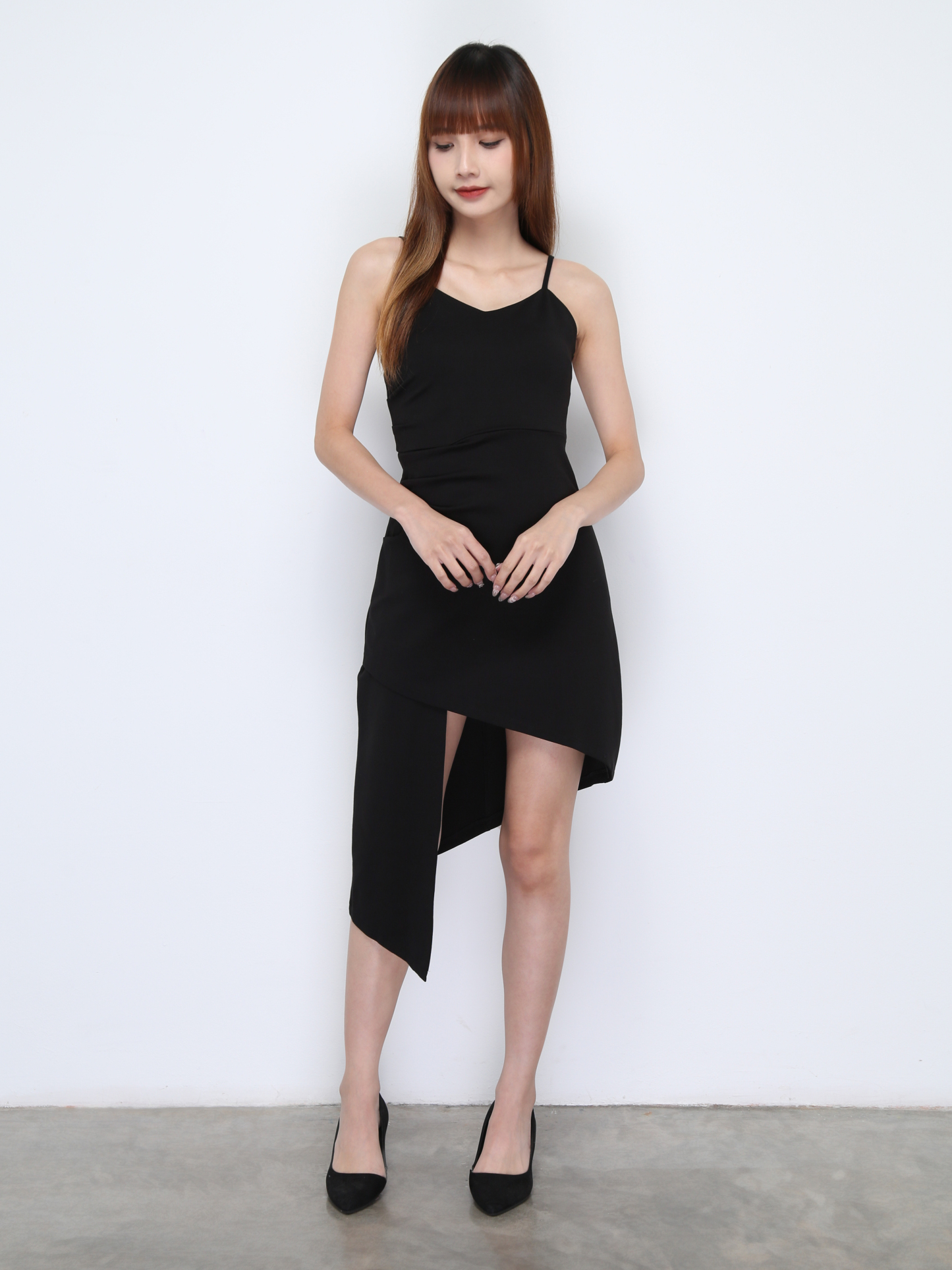 Elegant Irregular Long With Strap Dress 22370