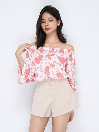 Off Shoulder Floral Top 22389