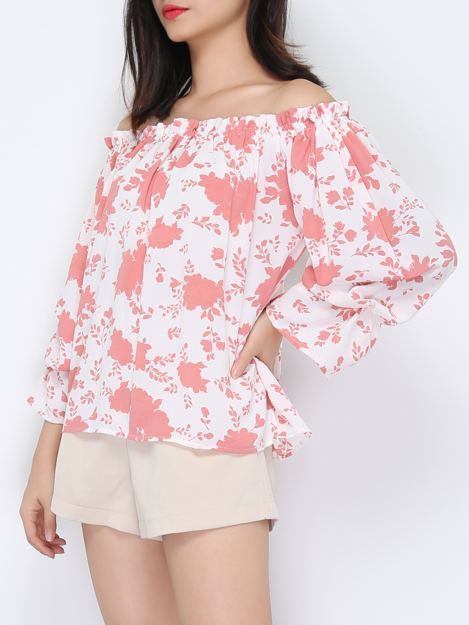 Off Shoulder Floral Top 22389