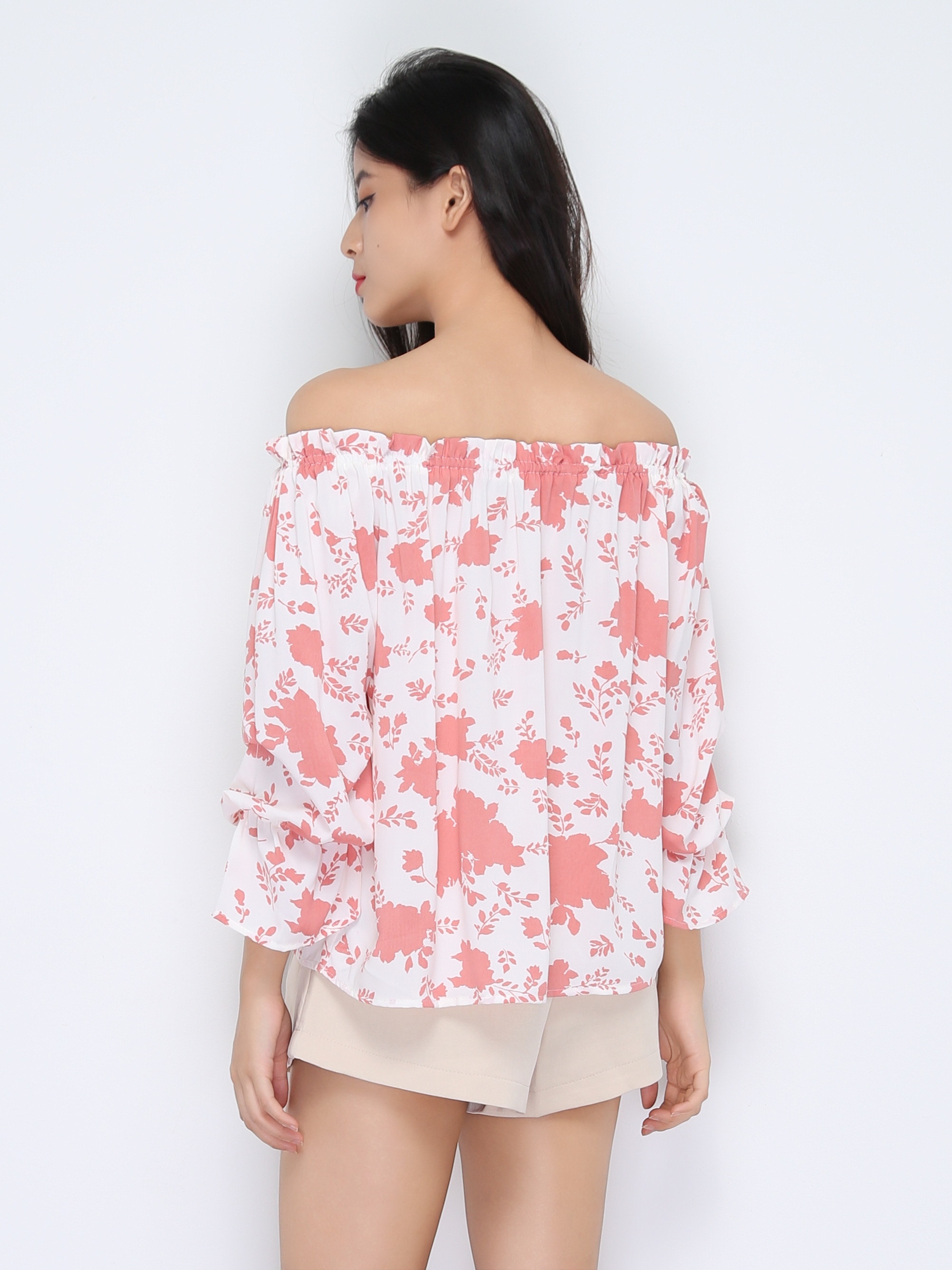 Off Shoulder Floral Top 22389