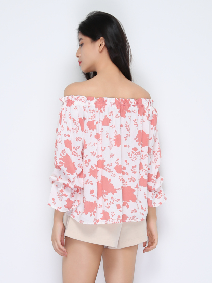 Off Shoulder Floral Top 22389