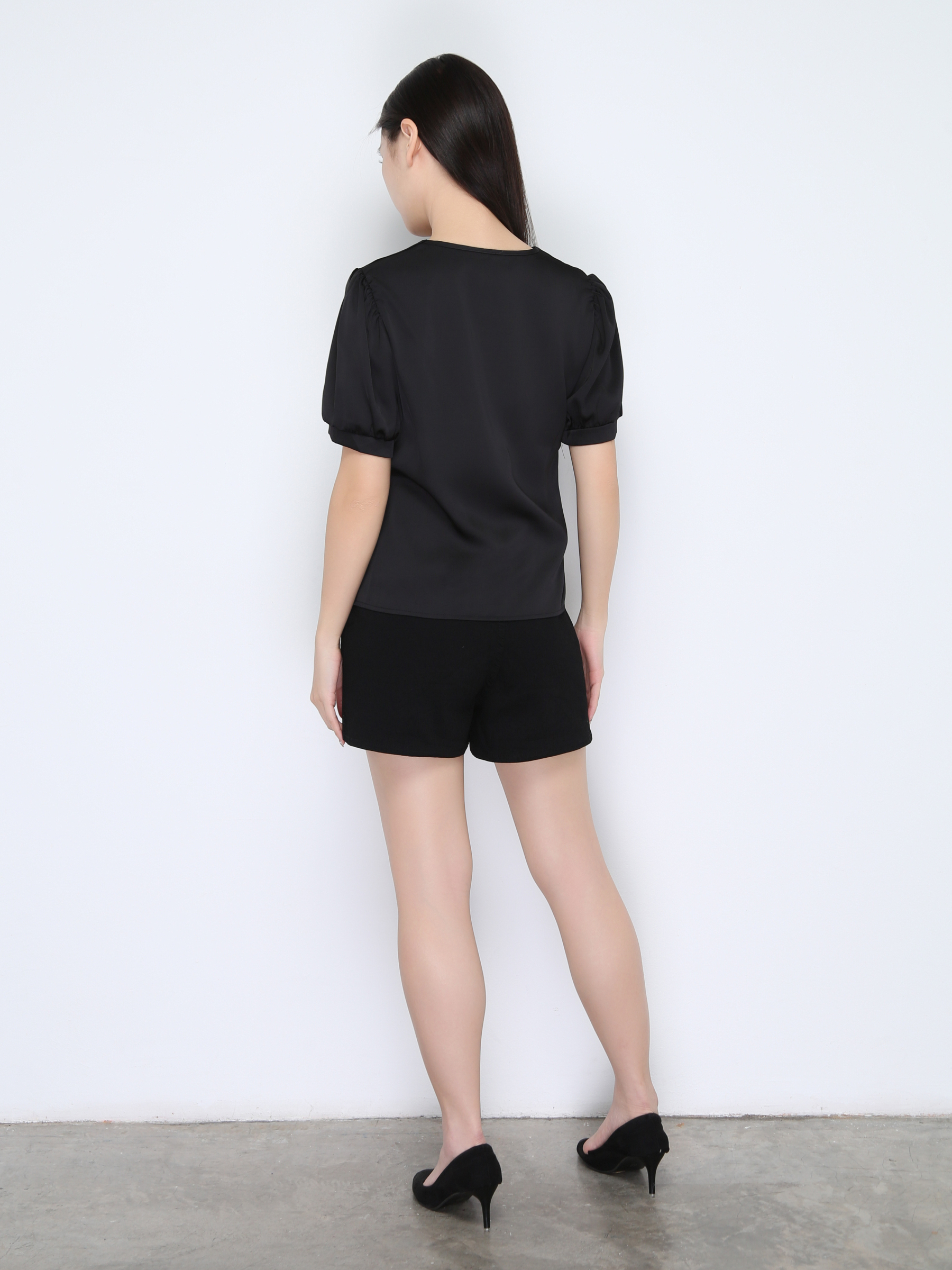 High Waist Denim With Split Short Pants 22451