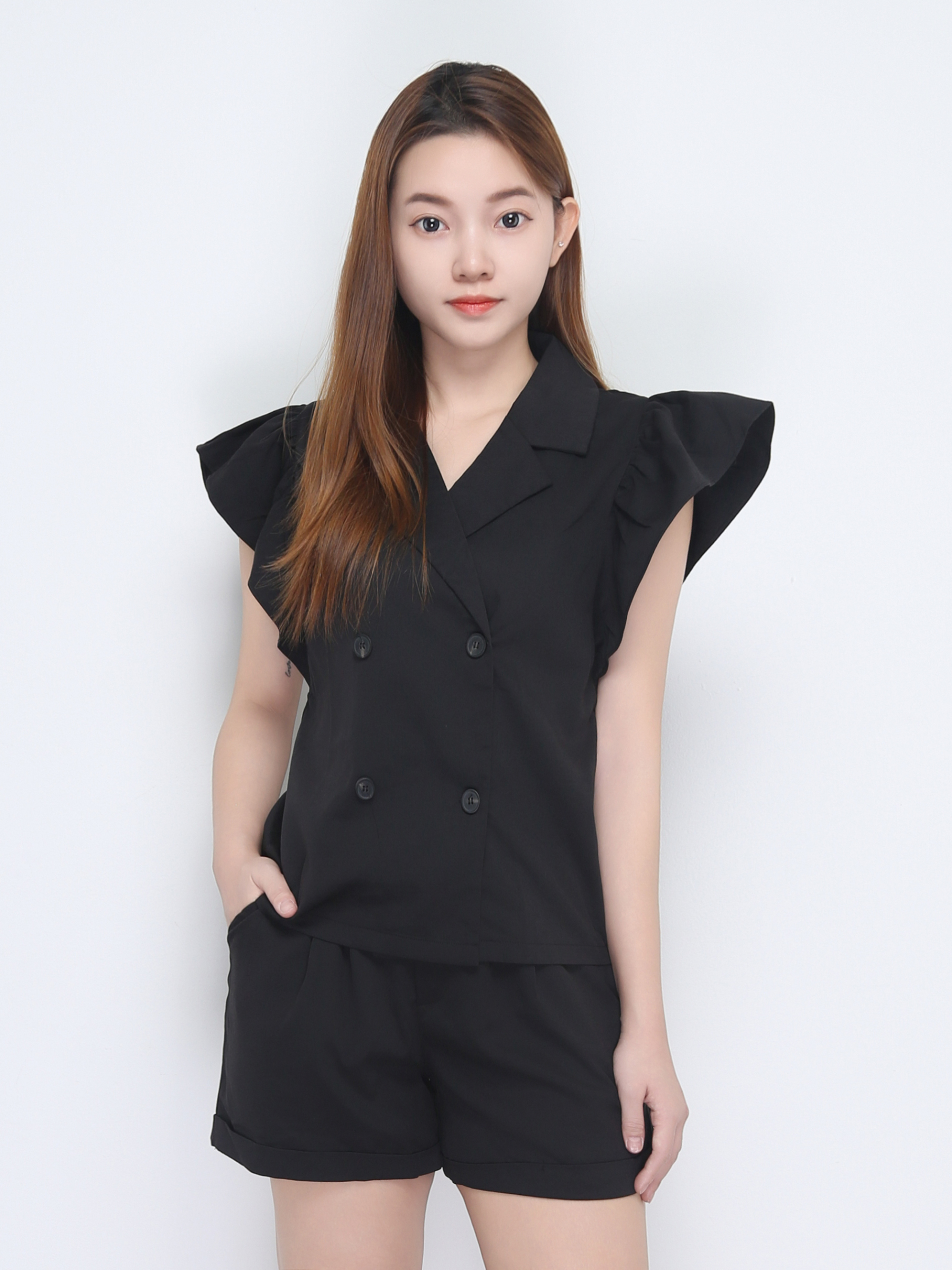 Two Piece Set Butterfly Sleeve Set 22431