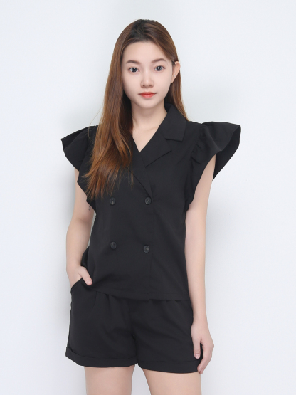 Two Piece Set Butterfly Sleeve Set 22431