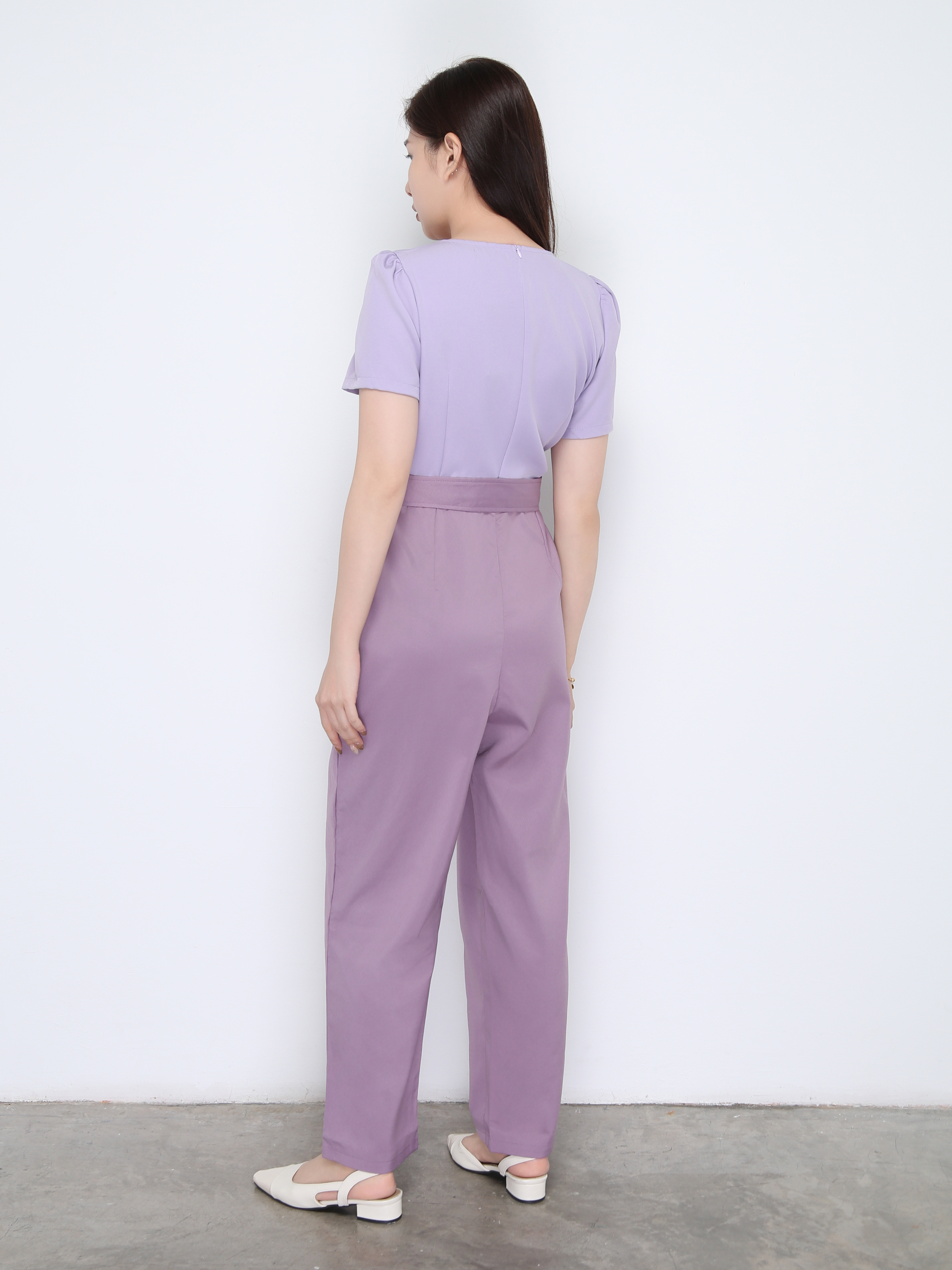 Swetheart Neckline Pleated Two Tone Jumpsuit 22449
