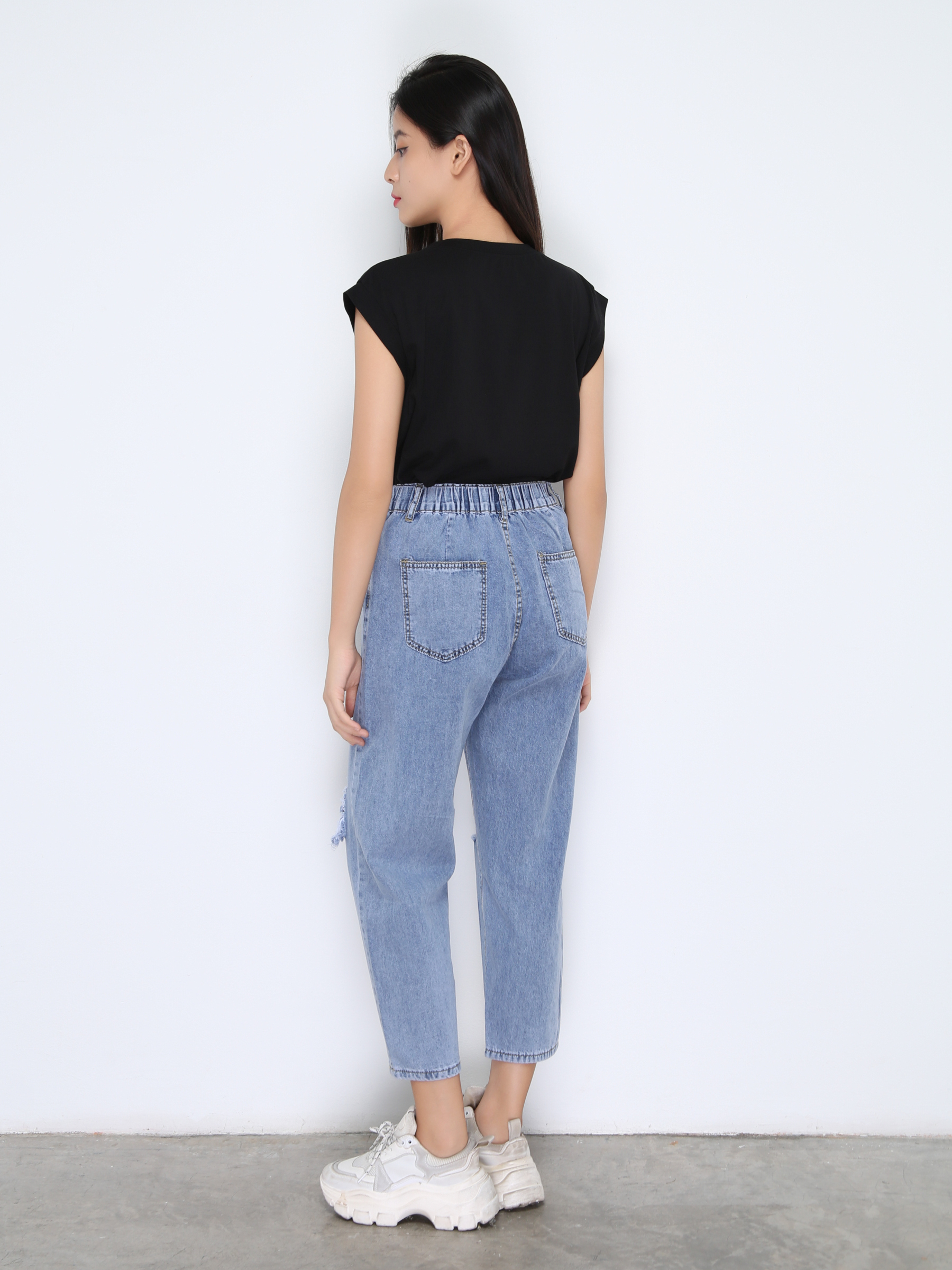 Denim Ripped Long Pants 22400