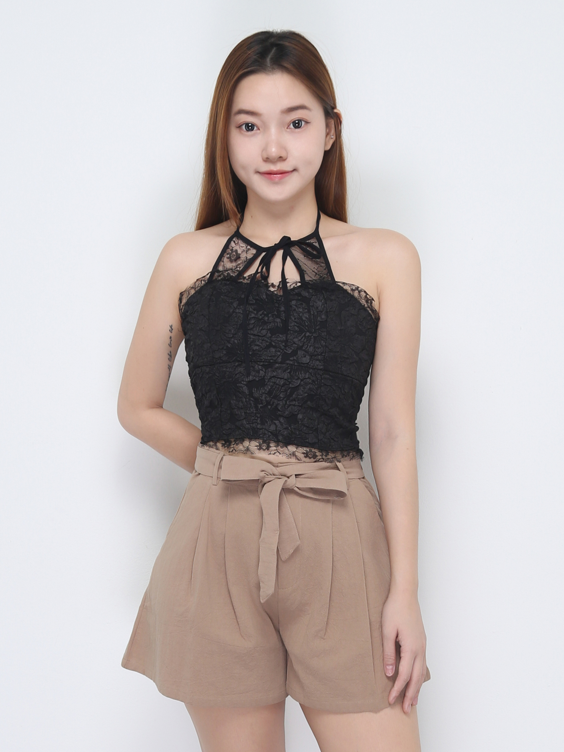 Lace Halter Strap Top 22524