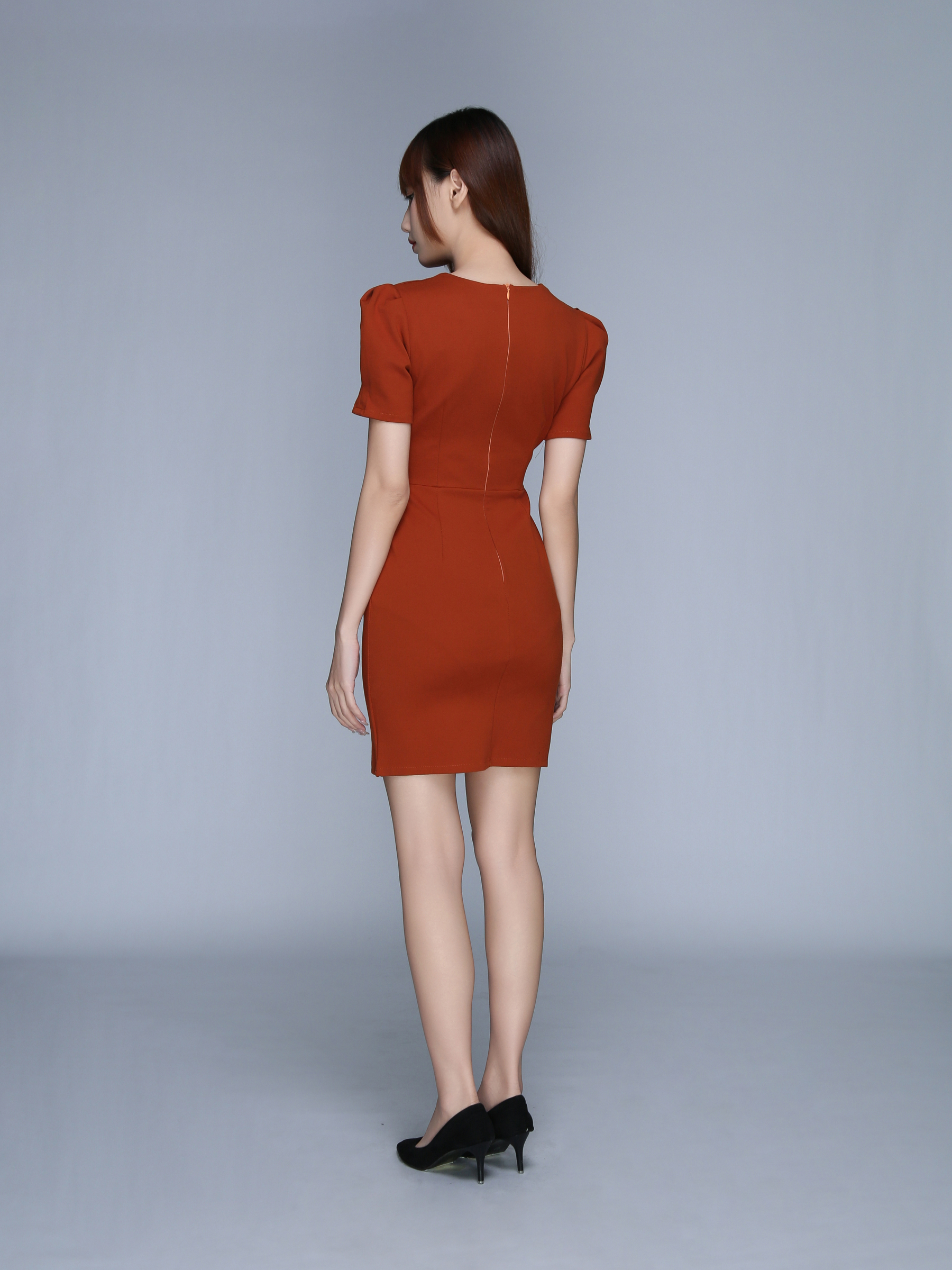 Short Sleeve Cross Strap Dress 22549