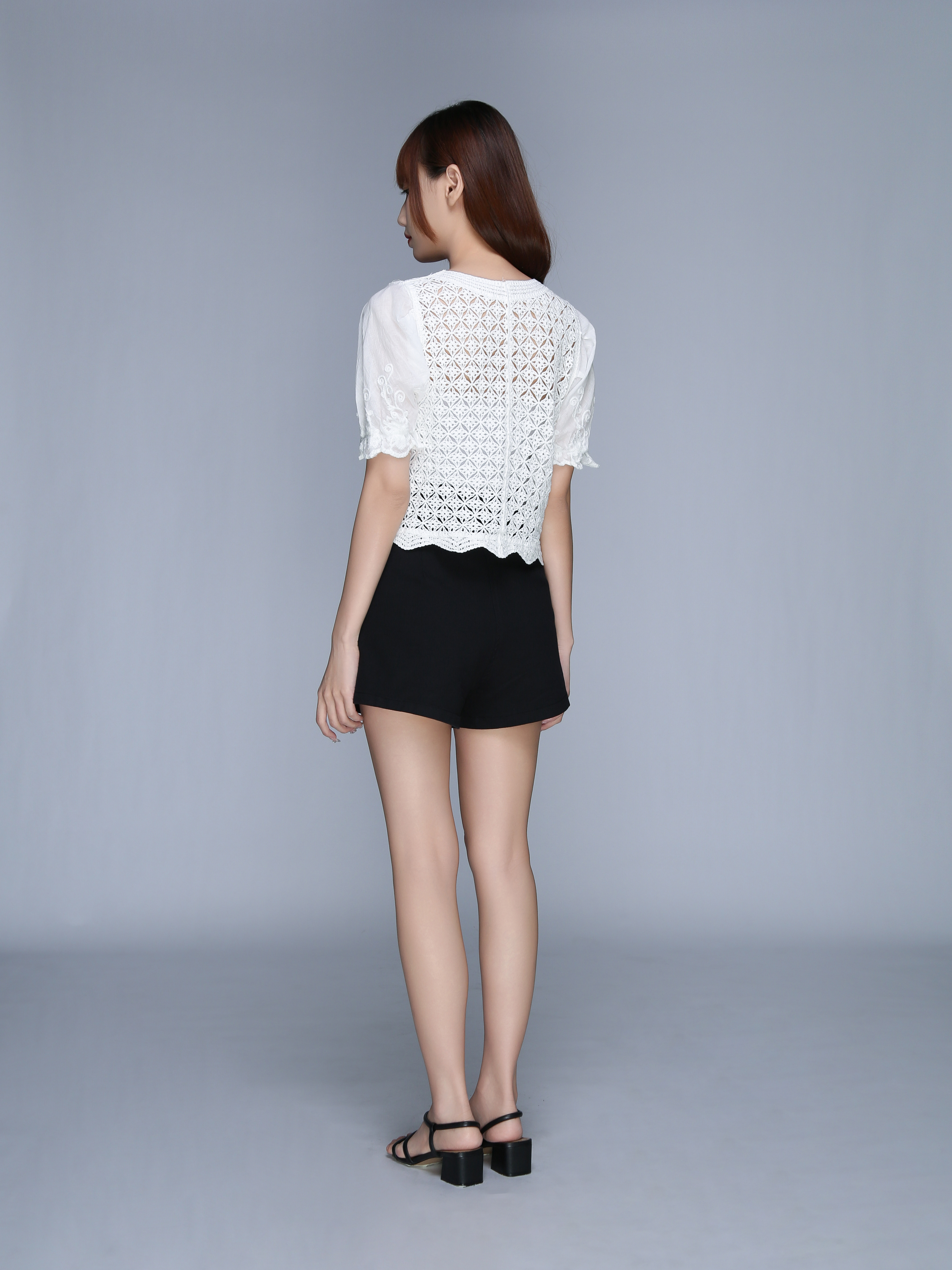 Long Sleeve Front Button Top 22606