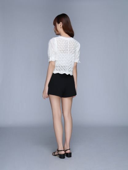 Long Sleeve Front Button Top 22606