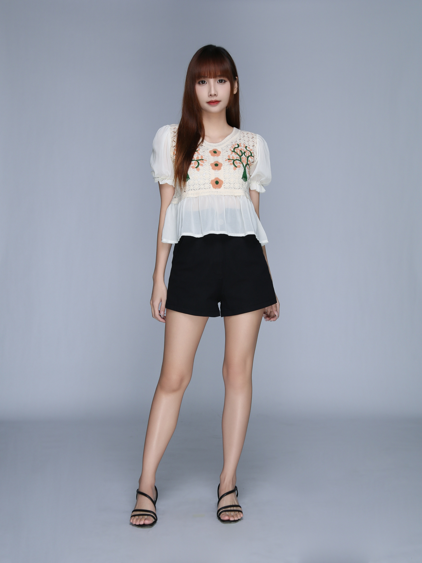 Long Puff Sleeve Top 22607