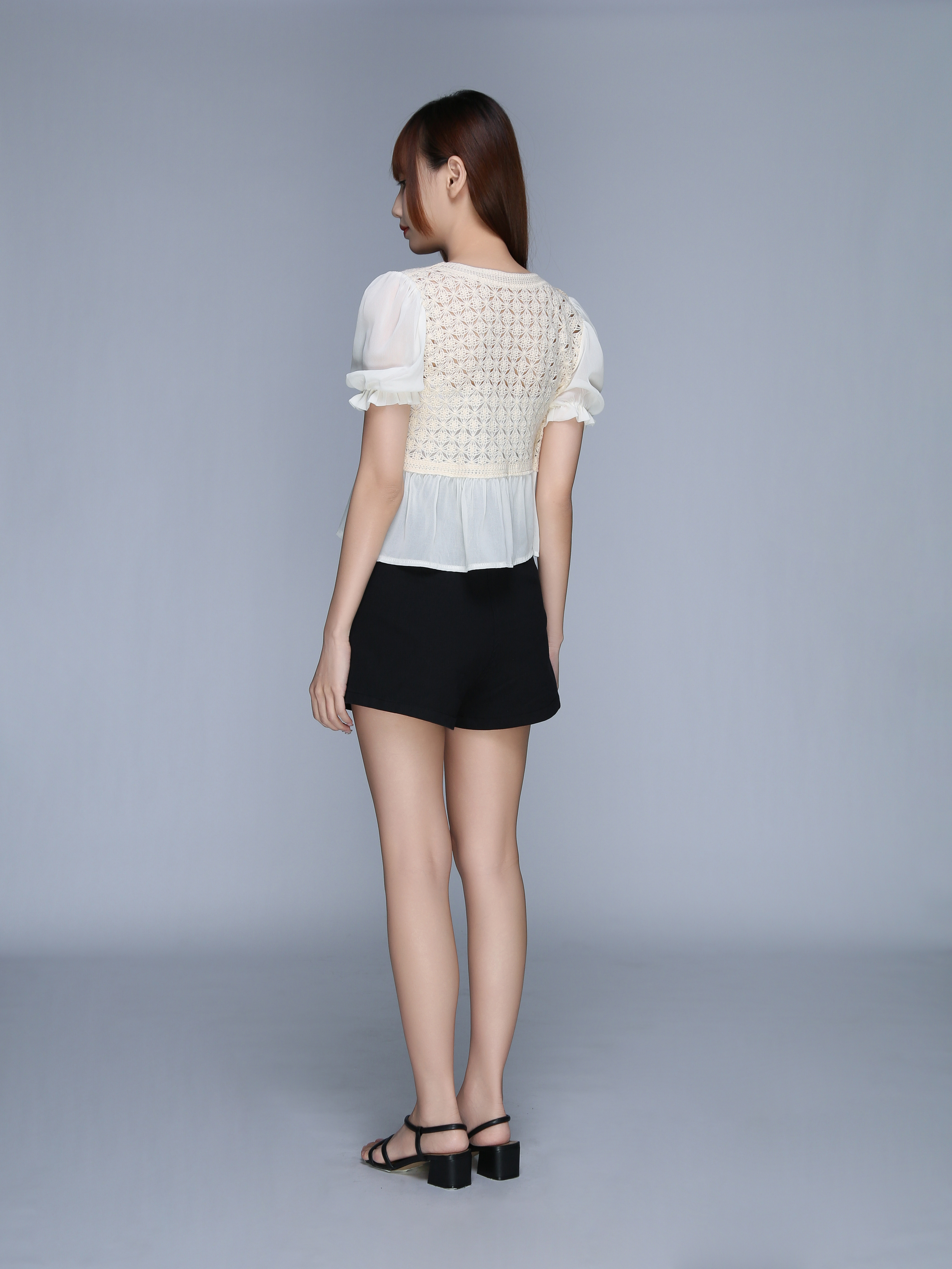 Long Puff Sleeve Top 22607