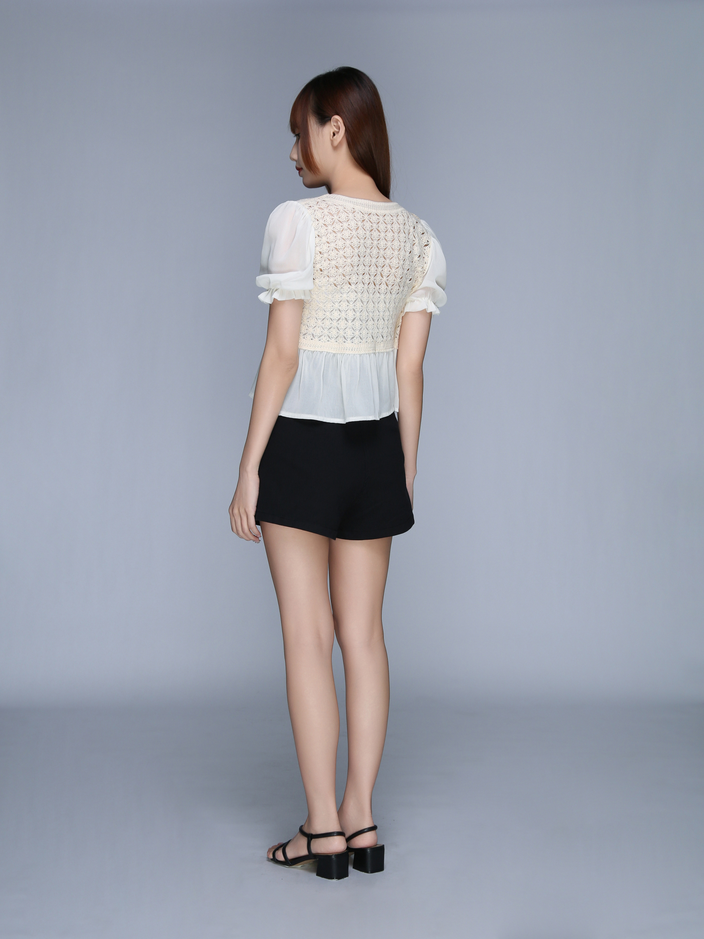 Long Puff Sleeve Top 22607