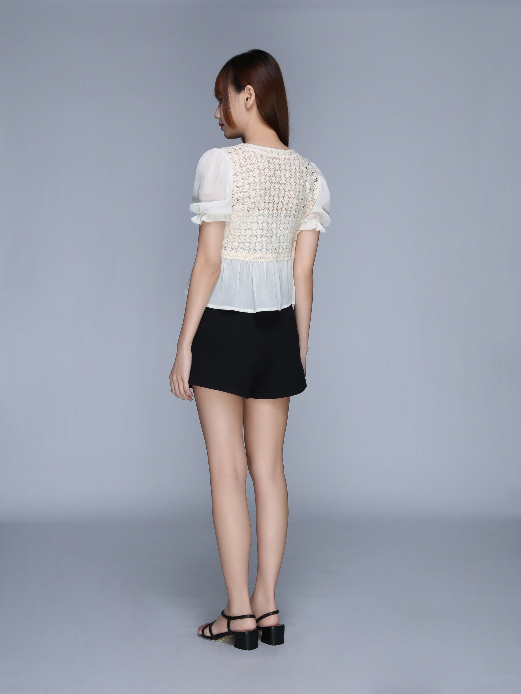 Long Puff Sleeve Top 22607