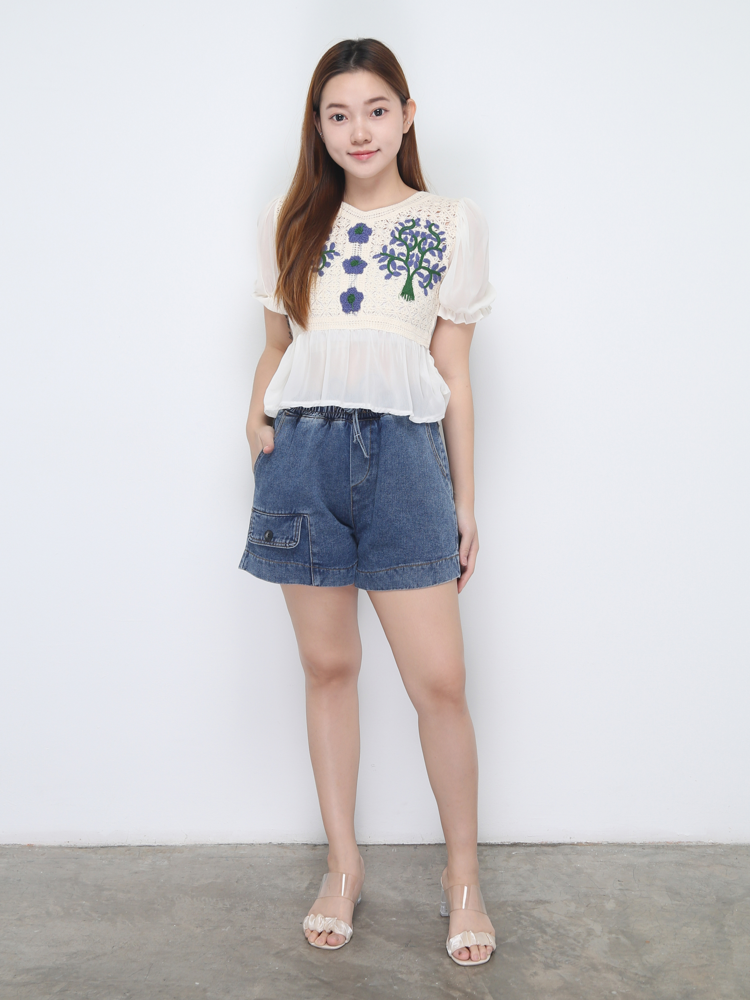 Long Puff Sleeve Top 22607