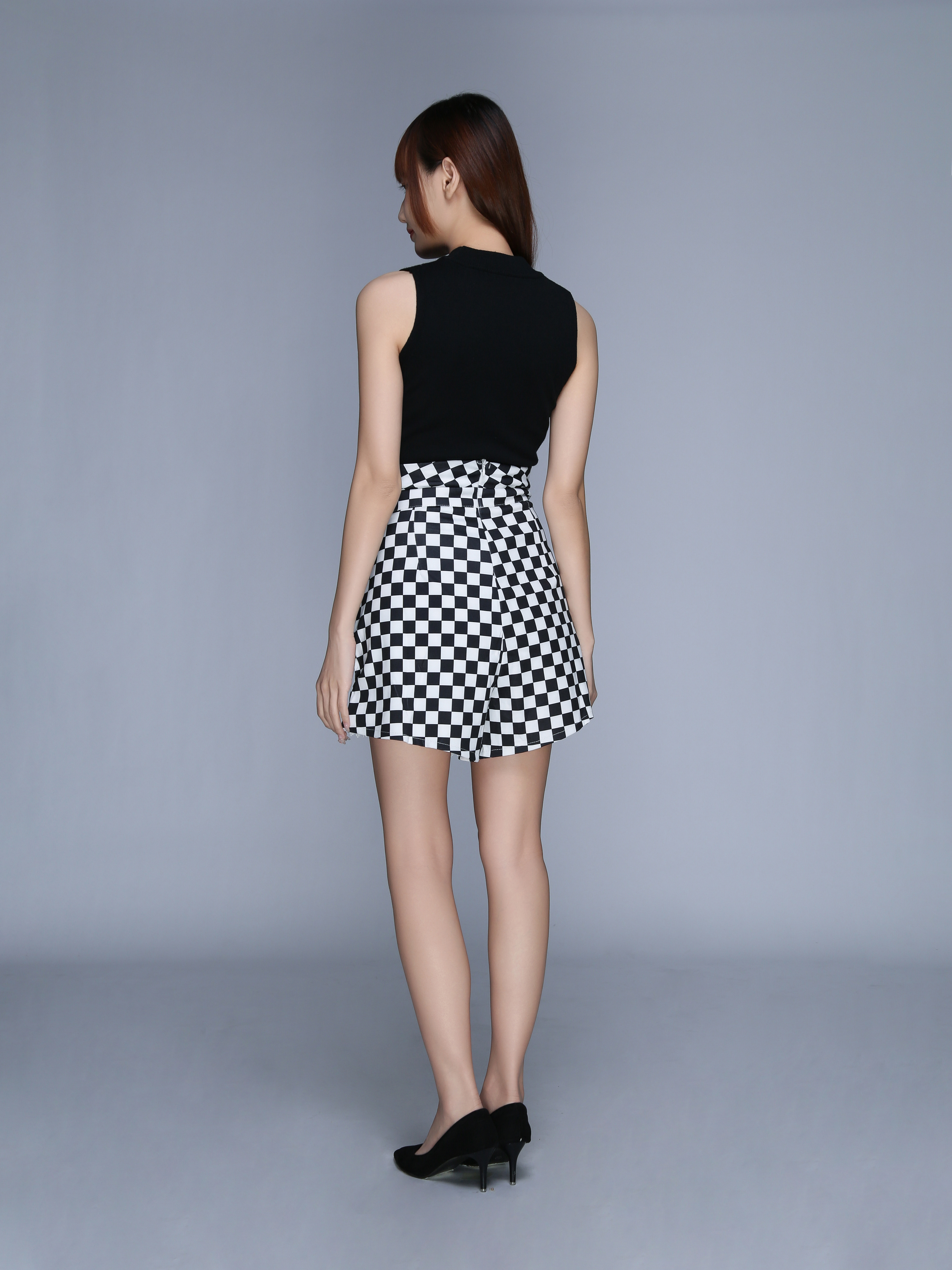 High Waist Side Pocket With Lace Short Pants 22942