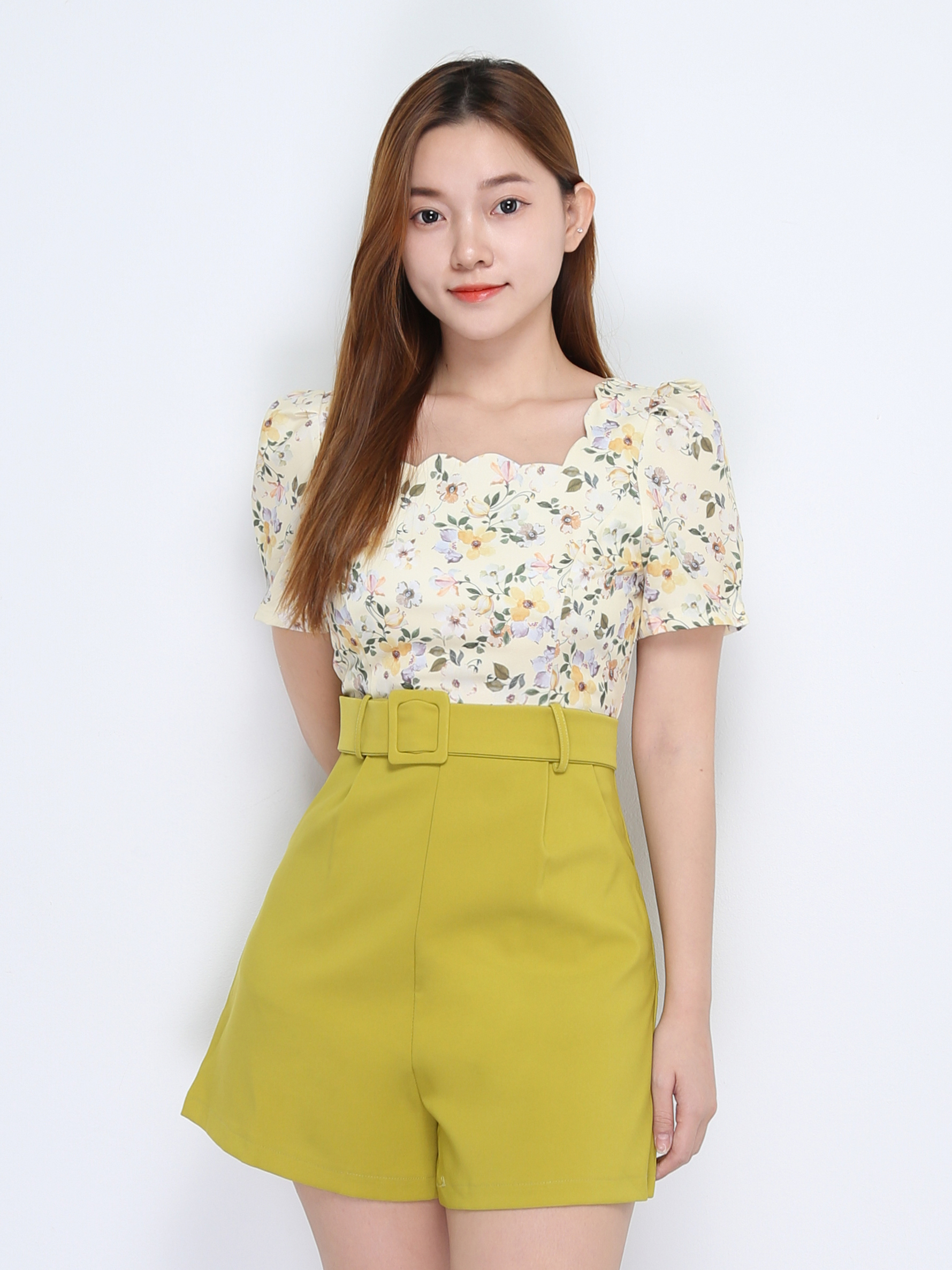 Short Sleeve With Attached Belt Dress 22638