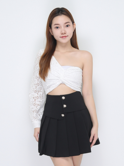 Lace One Shoulder Top 22645