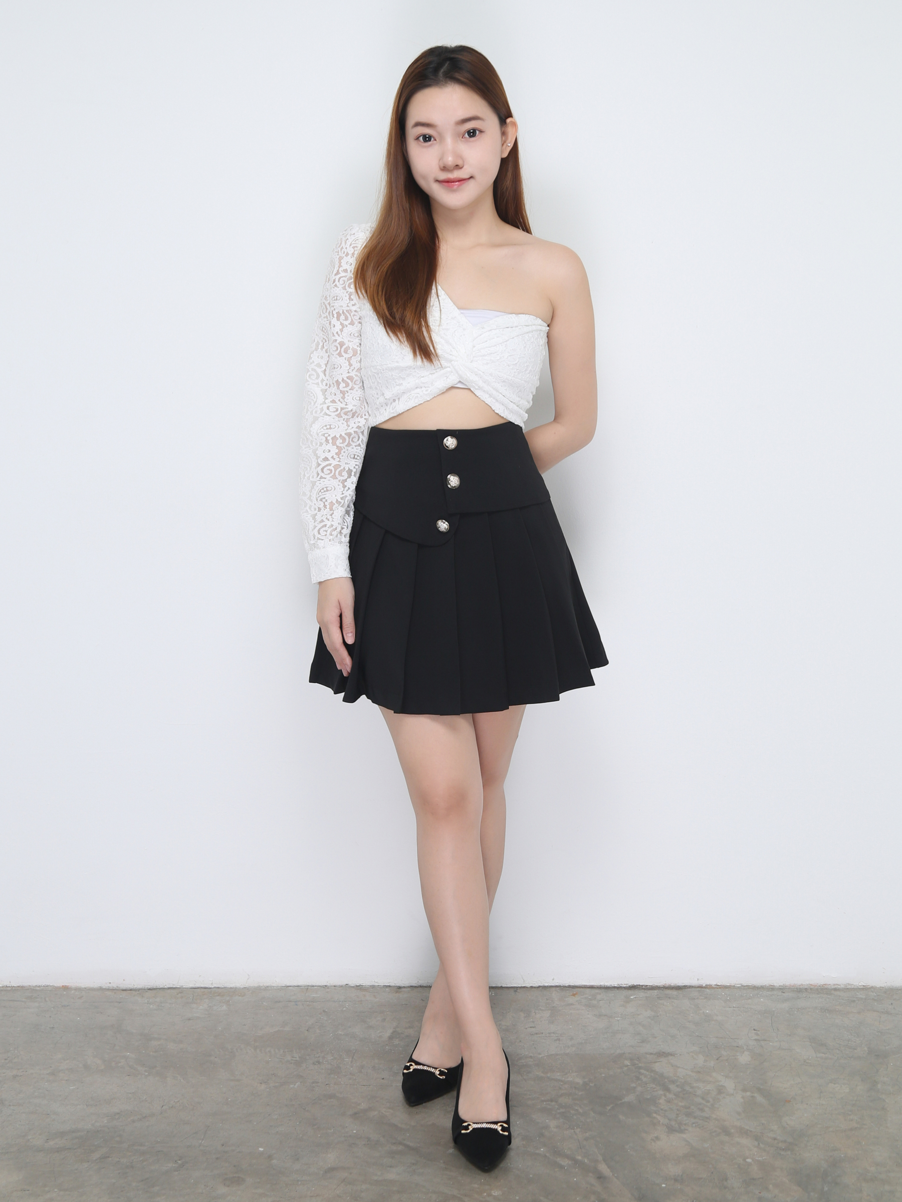 Lace One Shoulder Top 22645