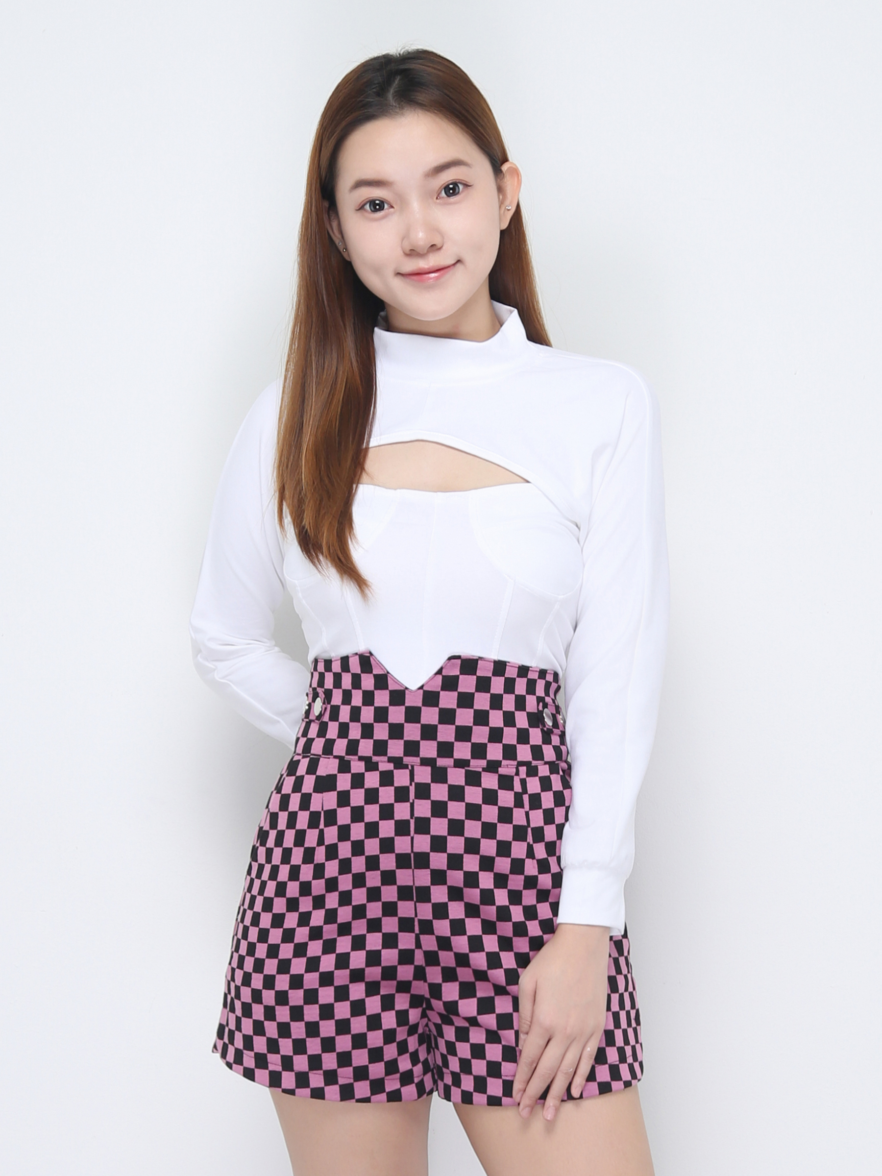 Long Sleeve Fake Two Piece Top 22652