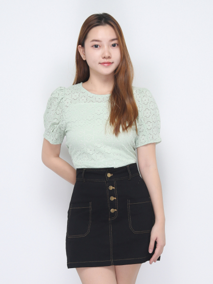 Lace Outerwear With Vest Innerwear Set 22663