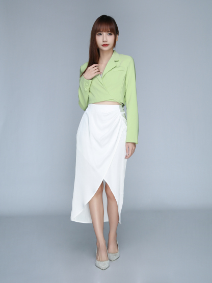 Wrap Plain Skirt 22811