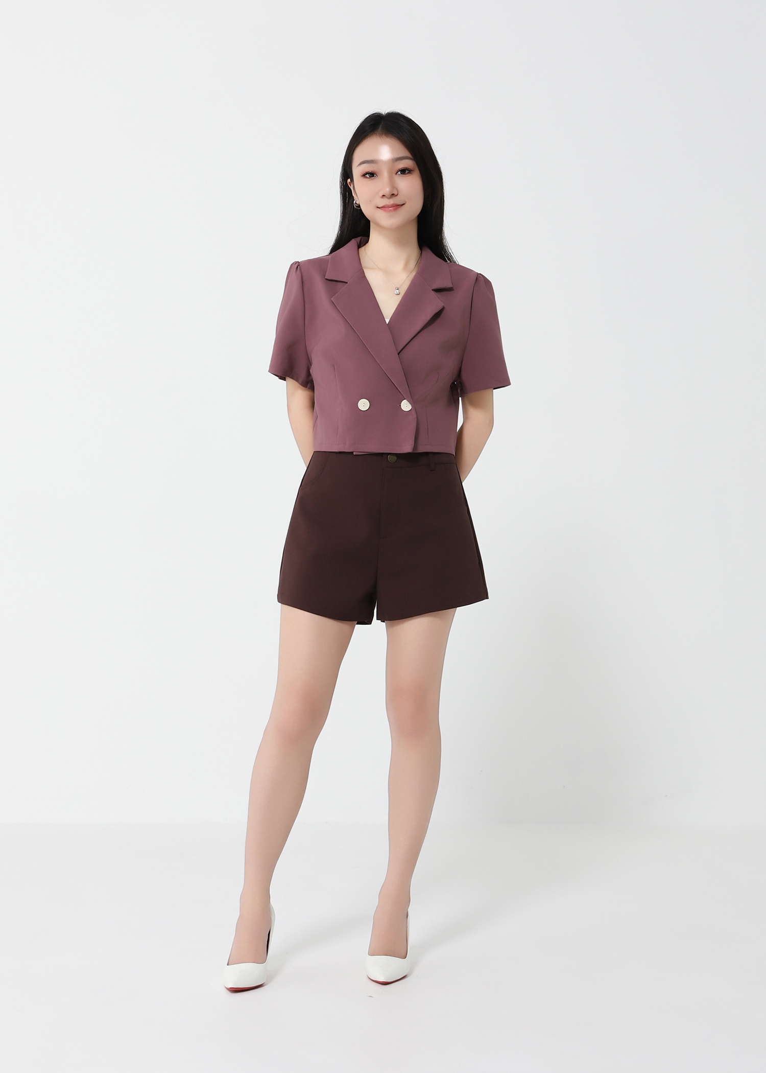 Front Button And Pocket Short Pant 22677