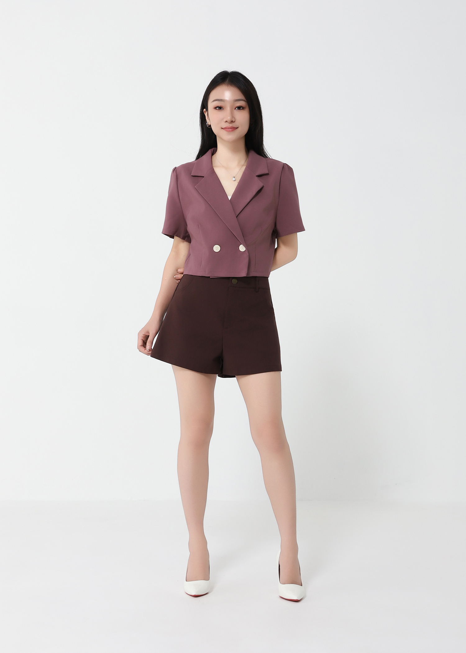 Front Button And Pocket Short Pant 22677