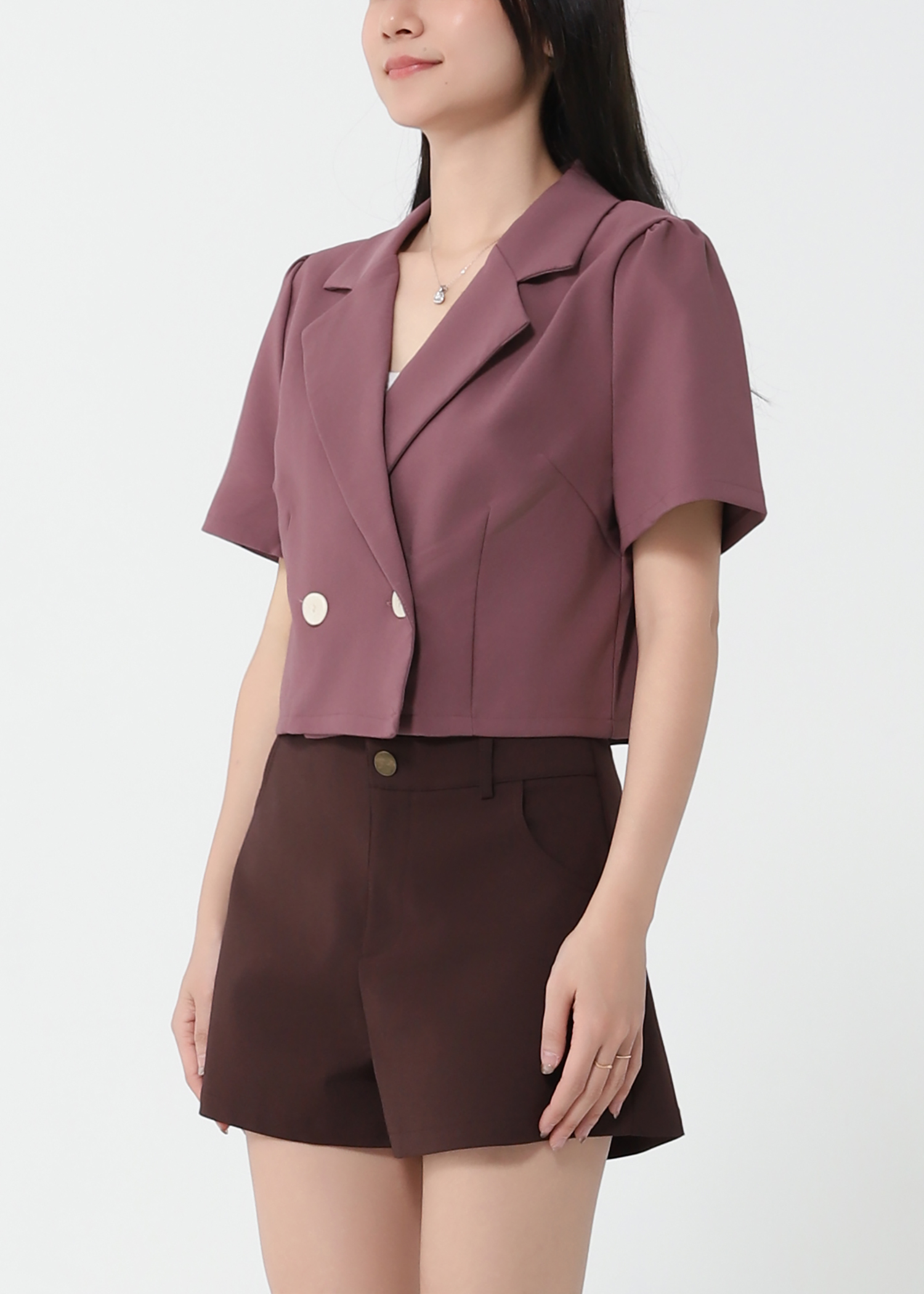 Front Button And Pocket Short Pant 22677