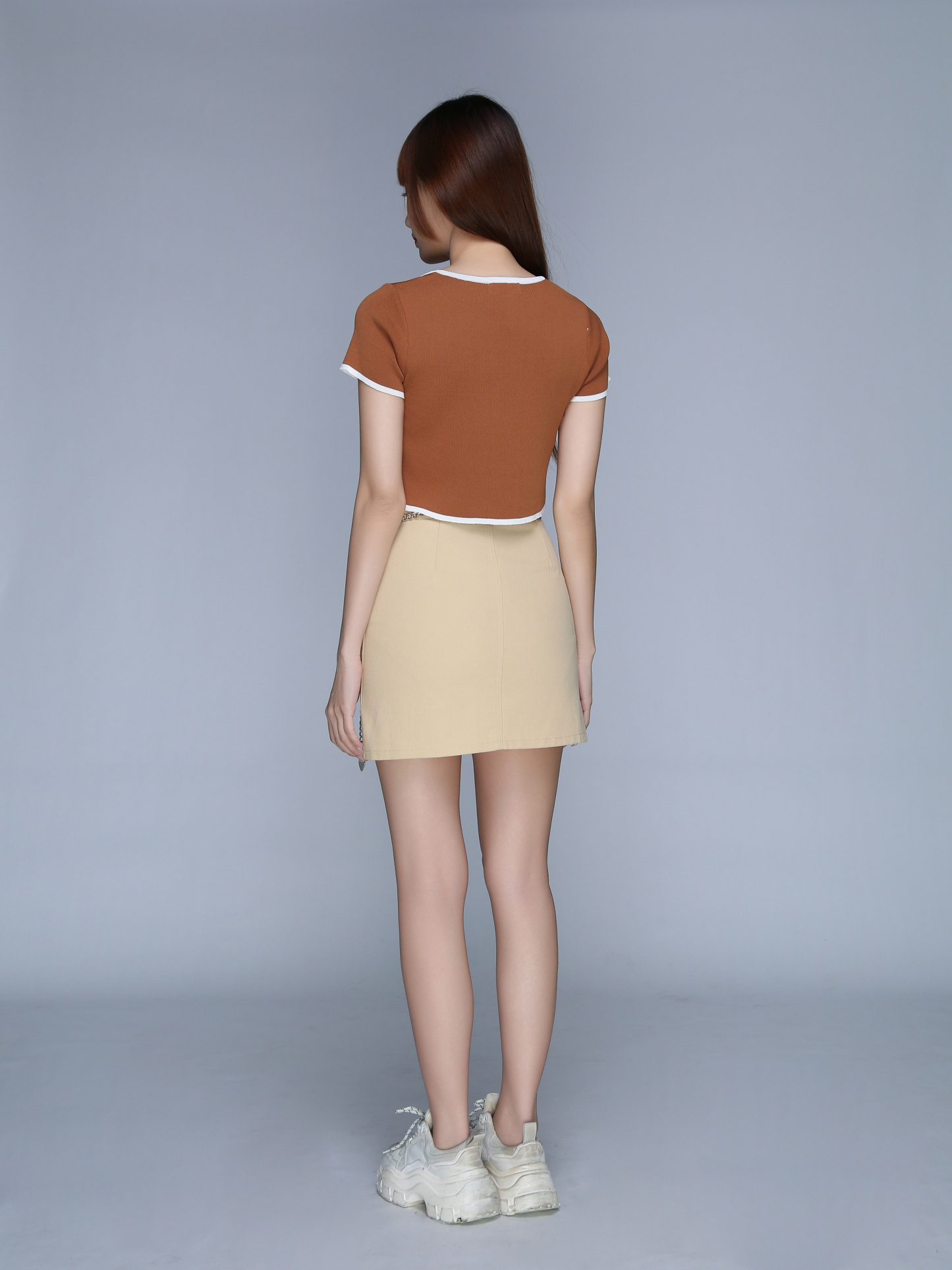 Plain Short Sleeve Top 22808