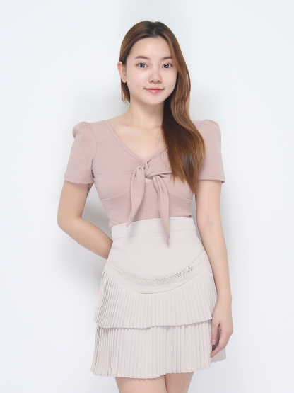 Layered Pleat Skirt Pant 22681