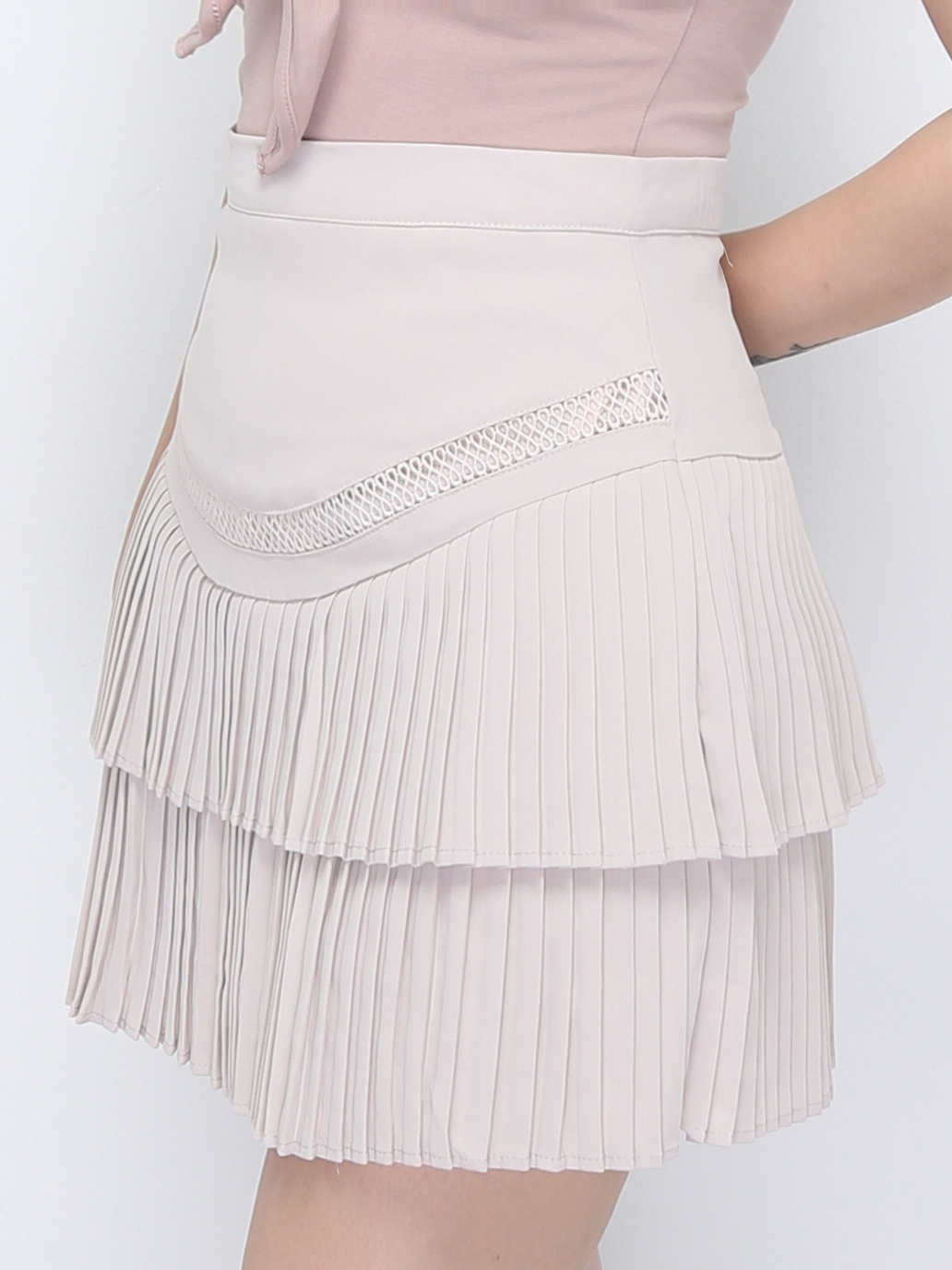 Layered Pleat Skirt Pant 22681