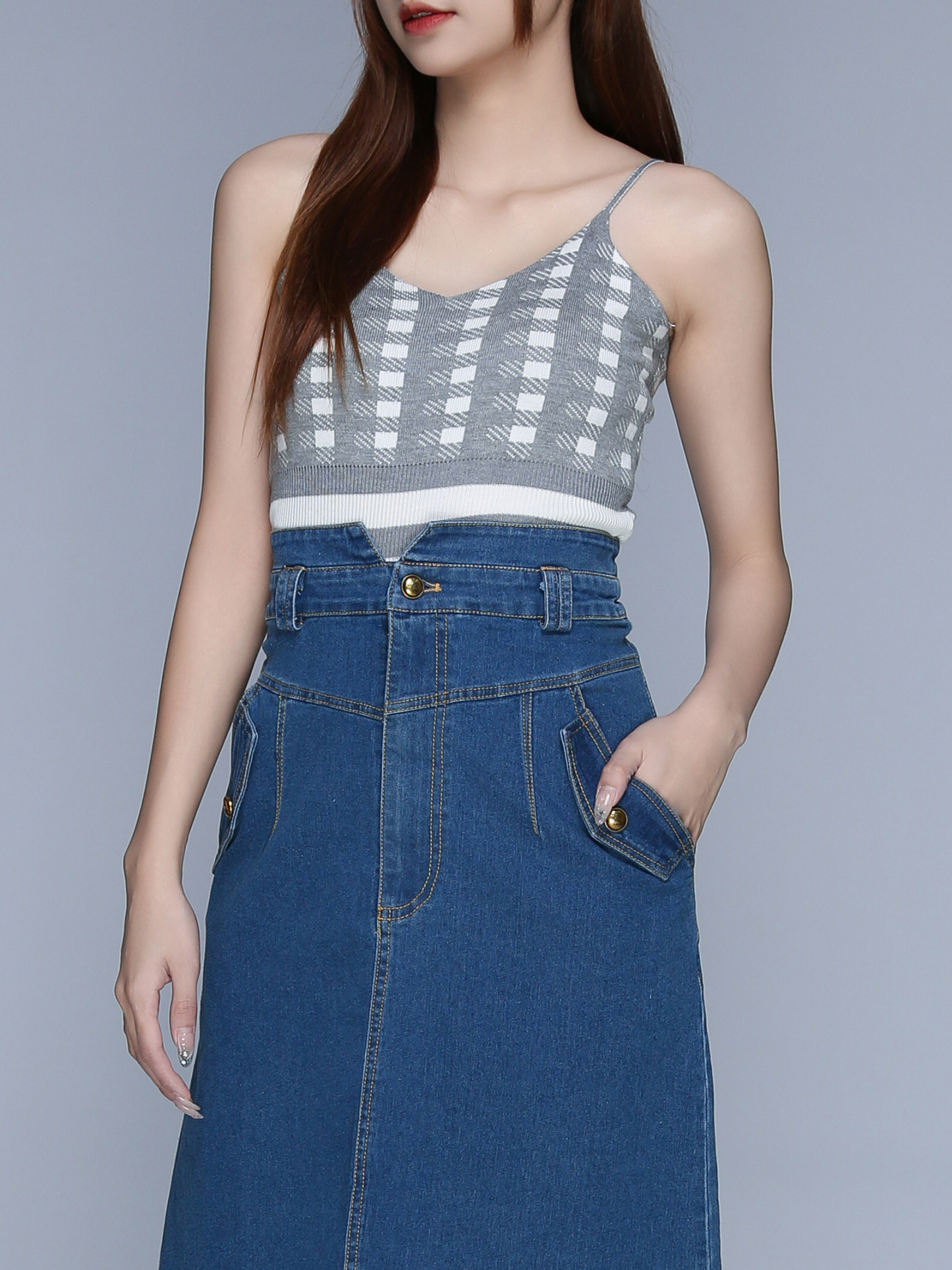 Sleeveless Knitted Top 22817