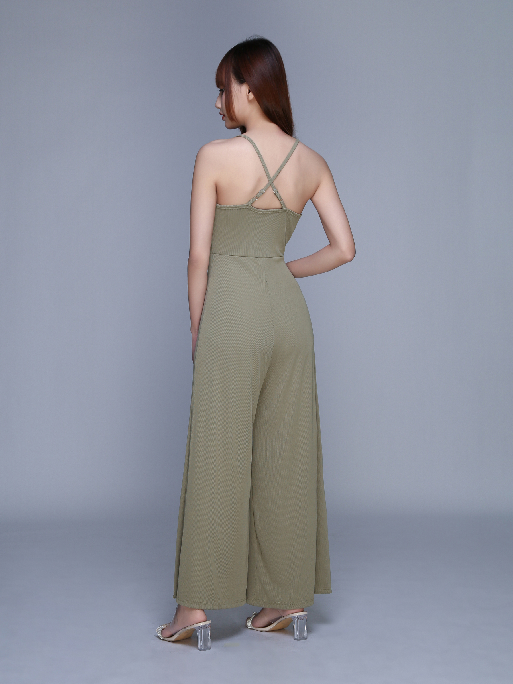 Slit Plain Jumpsuit 22832