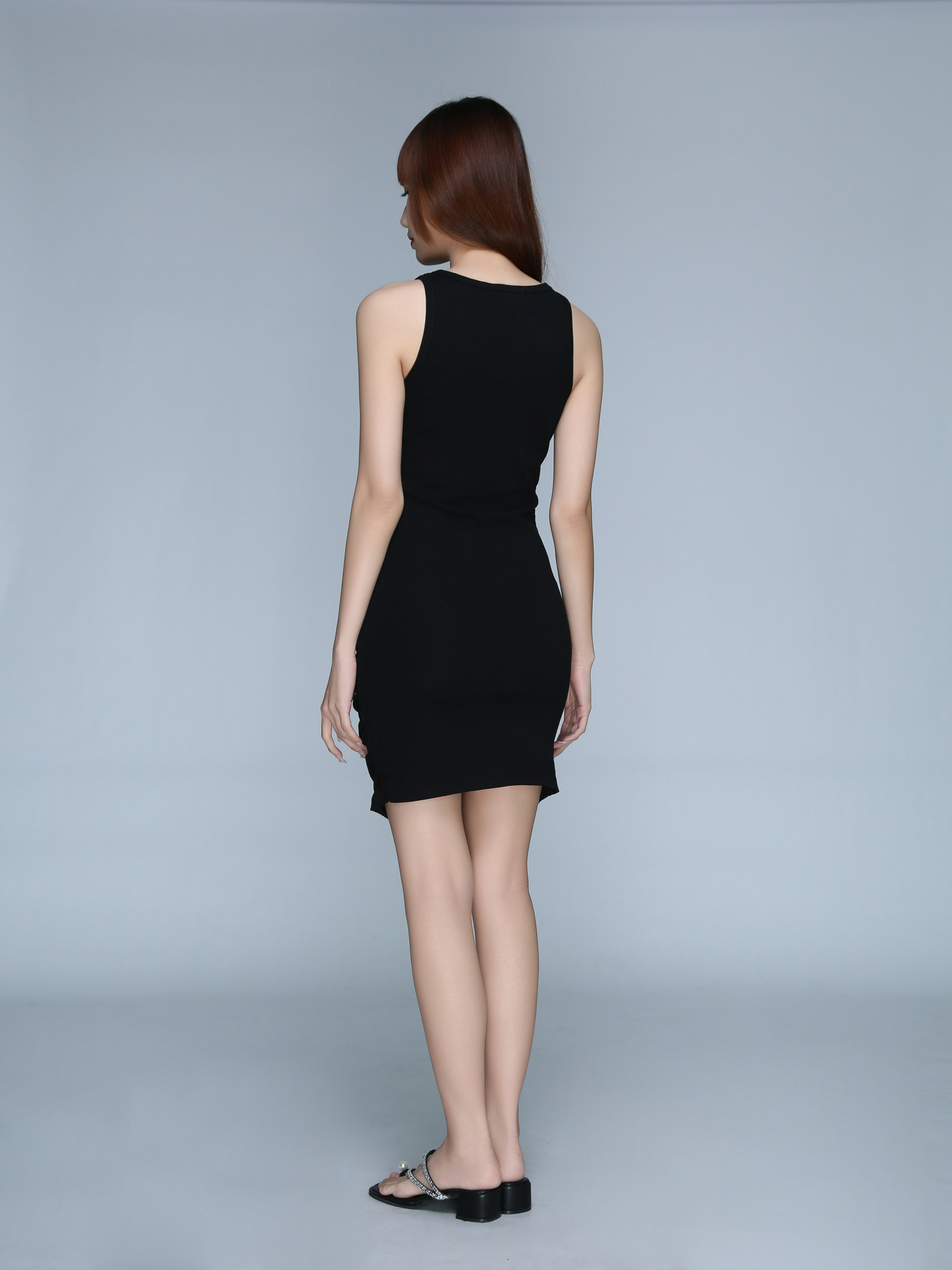 Sleeveless Ruched Dress 22835