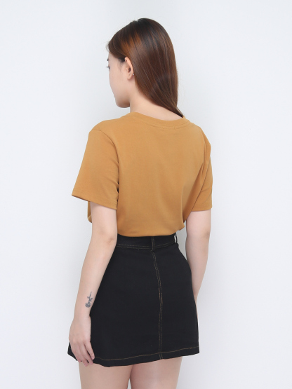 Front Pocket With Button V Neck Top 22850